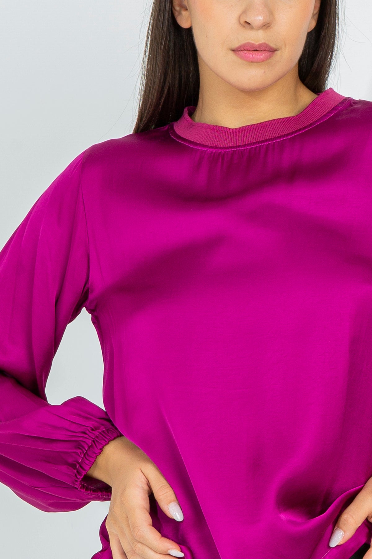 Oversized viscose tunic