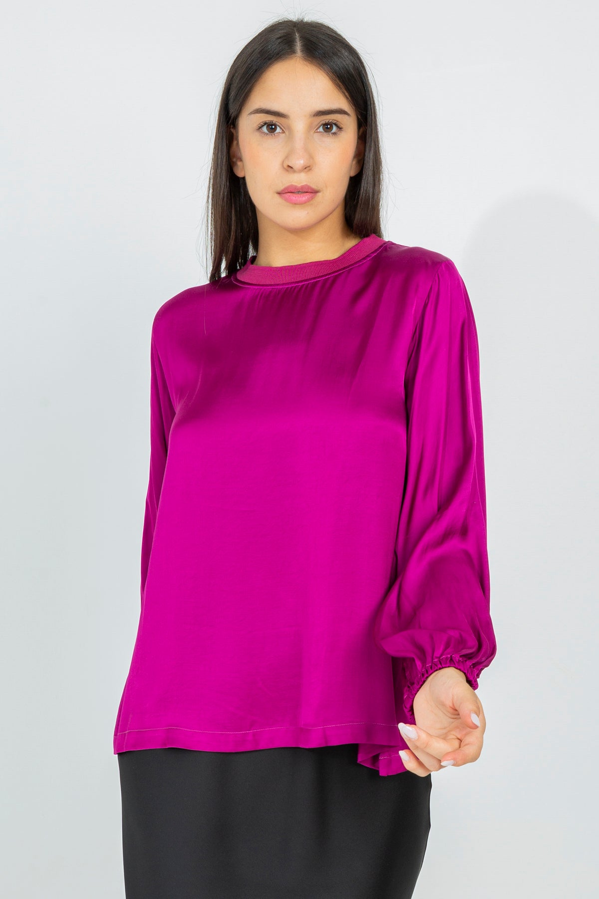 Oversized viscose tunic