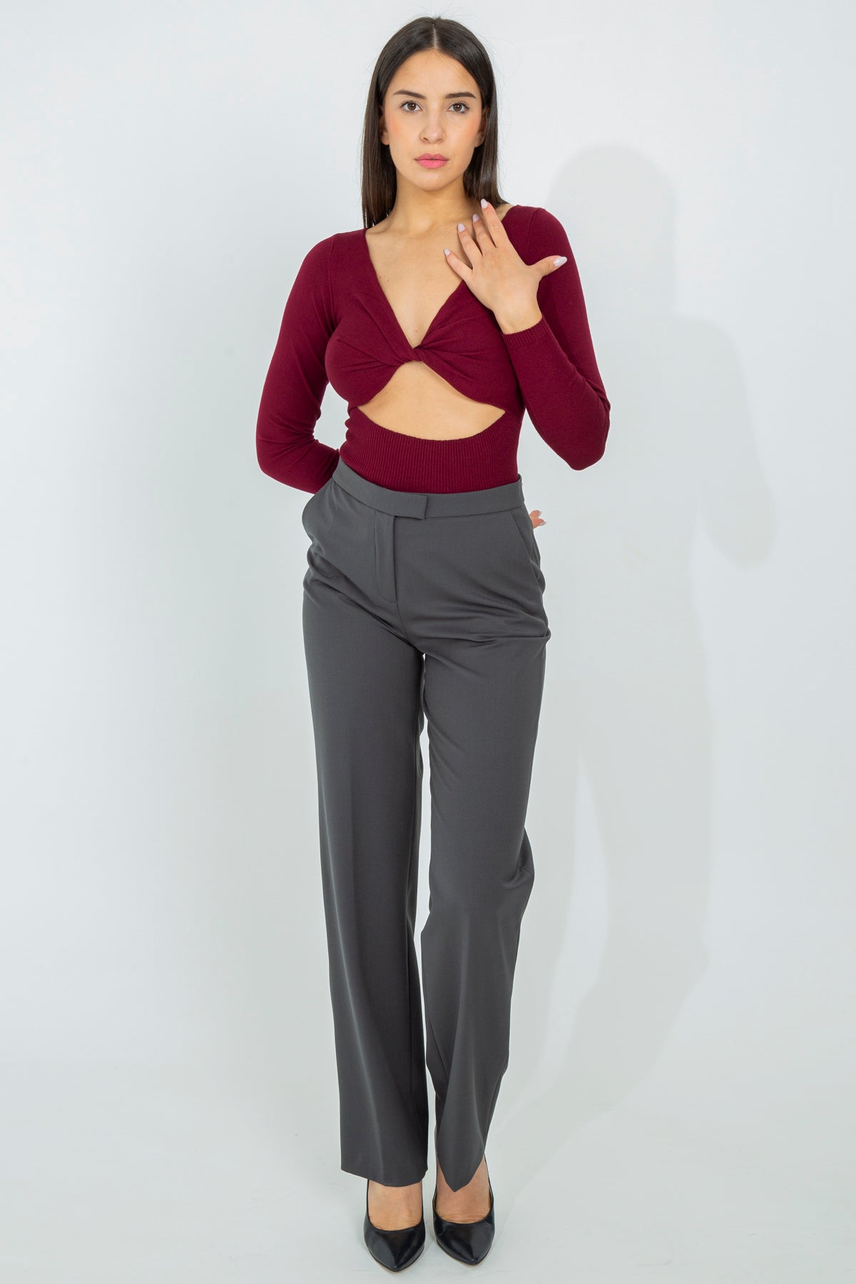 Wide leg trousers