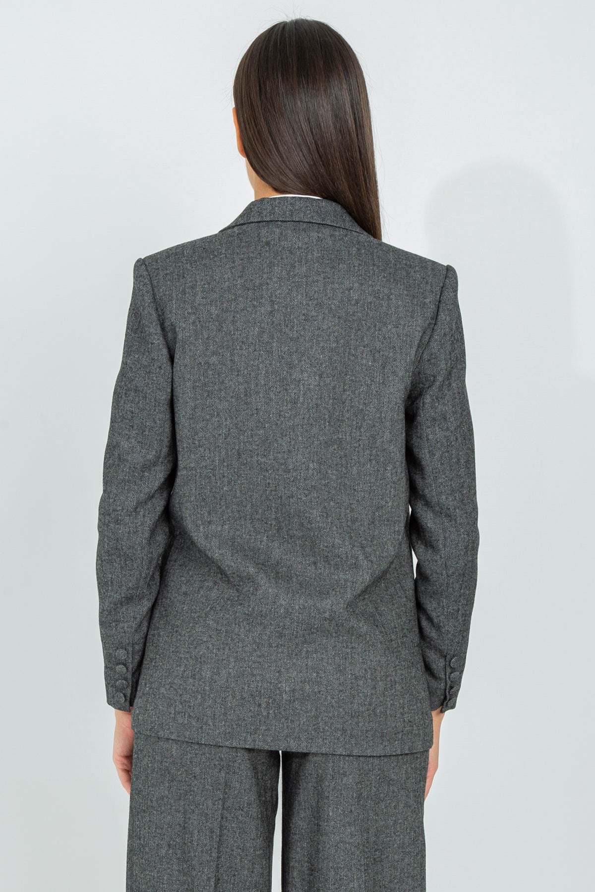 Fishbone Tweed Jacket