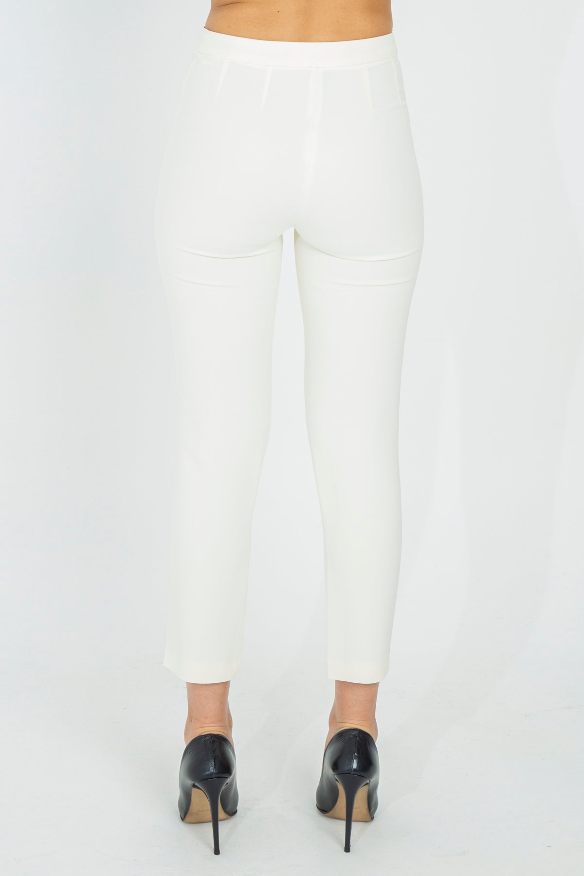 Pants with satin side band