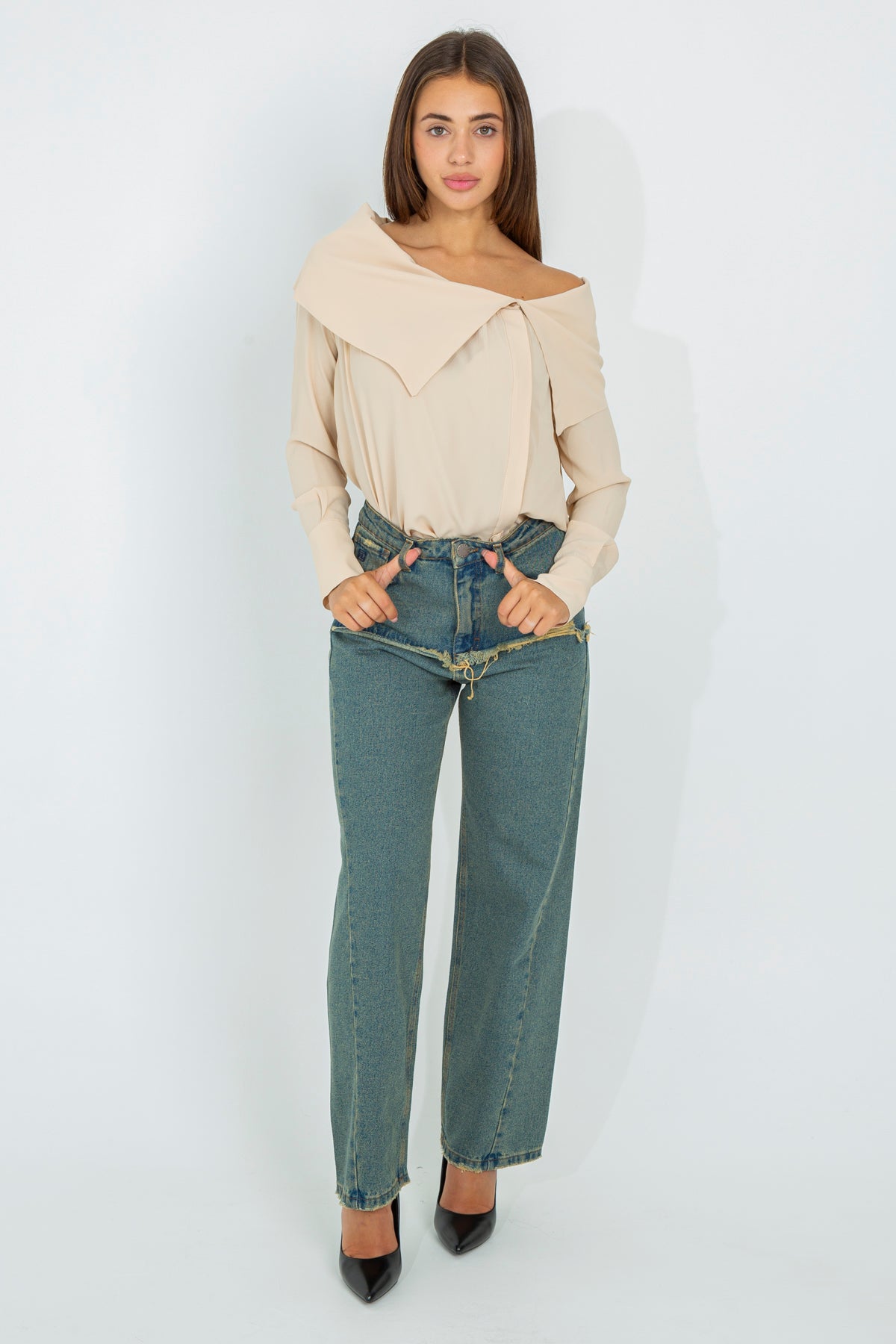 Wide leg jeans used