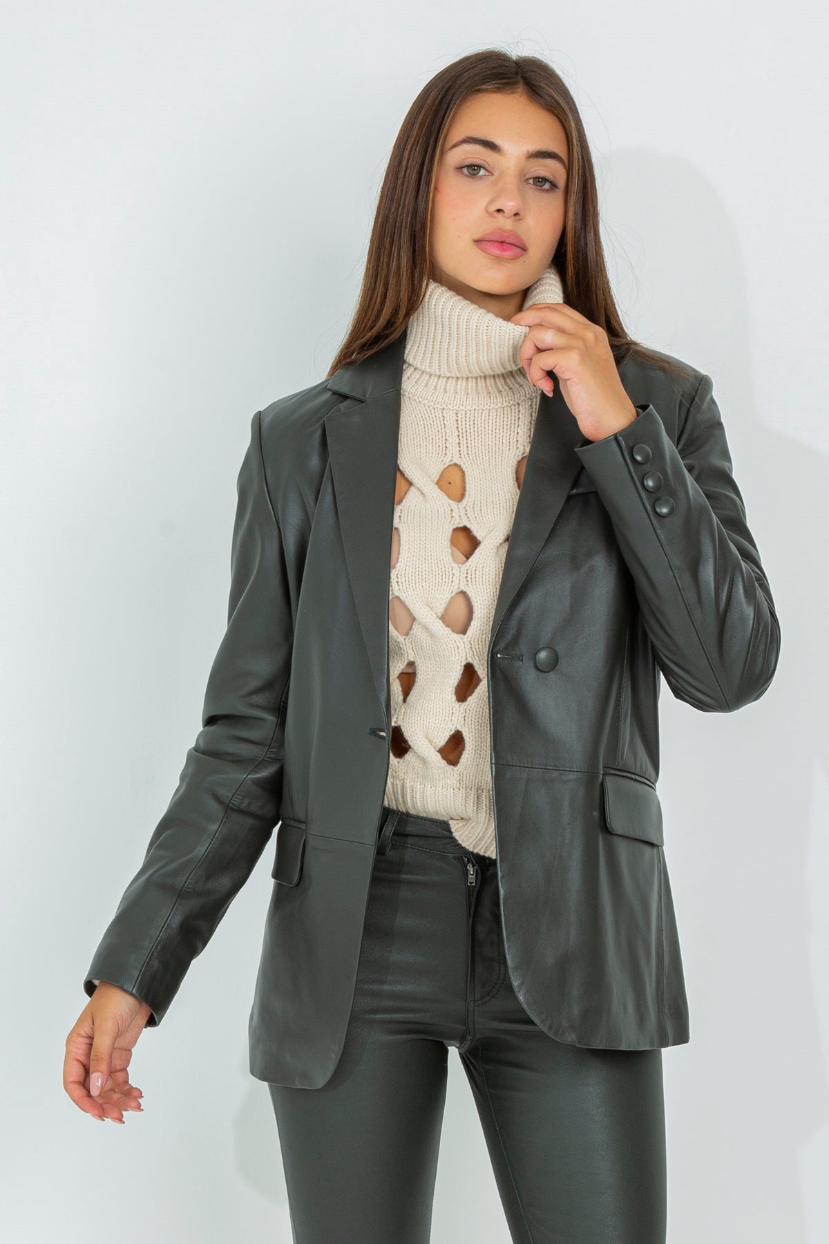 Leather Blazer