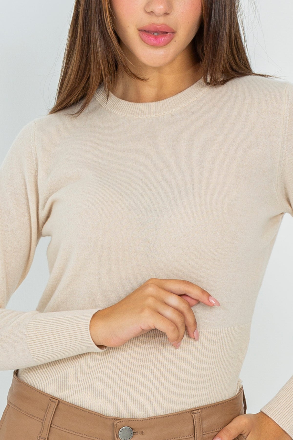 Crewneck wool sweater