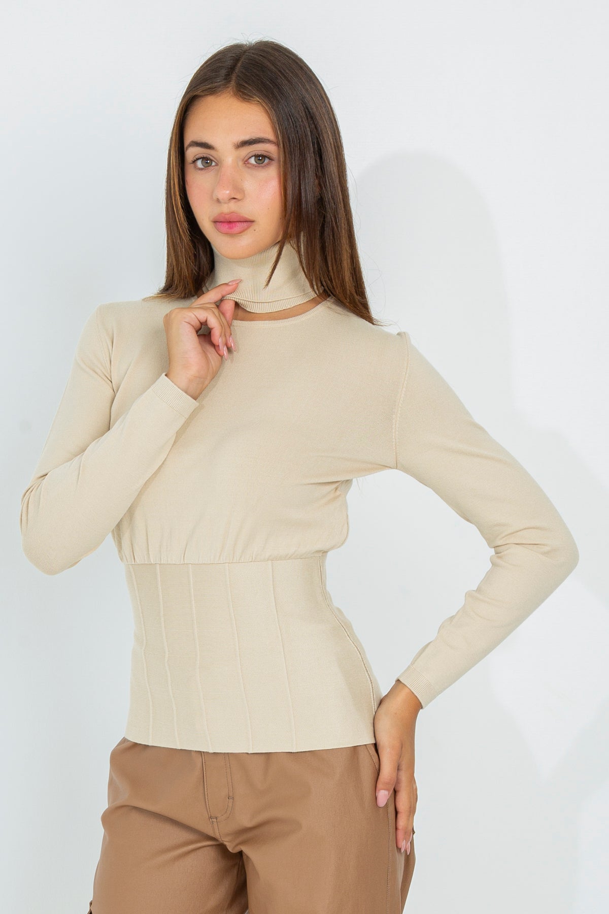 Viscose bodice style sweater