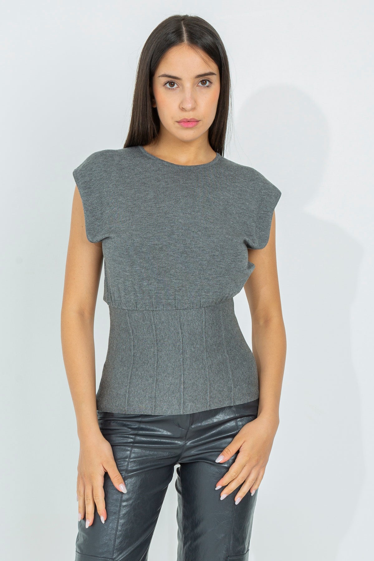 Viscose top in bodice style