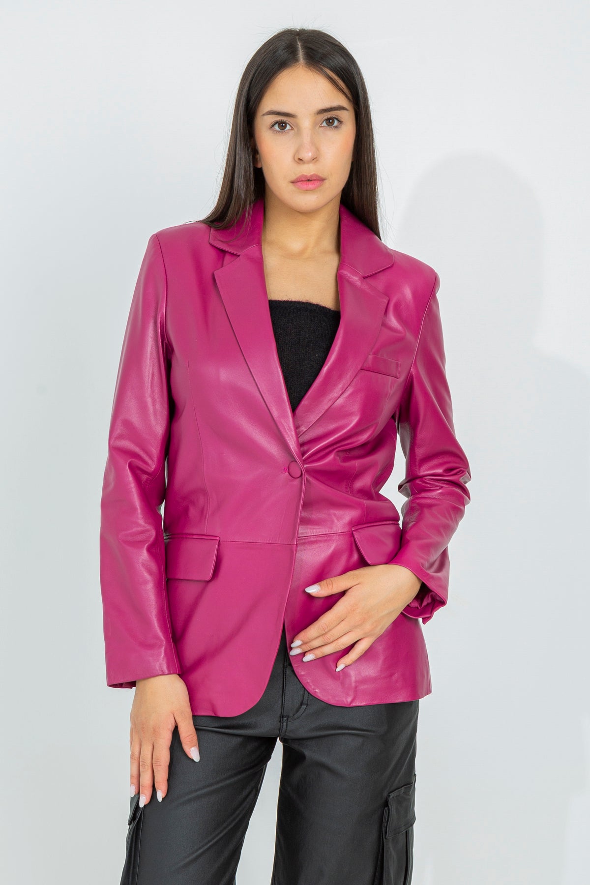 Blazer in pelle