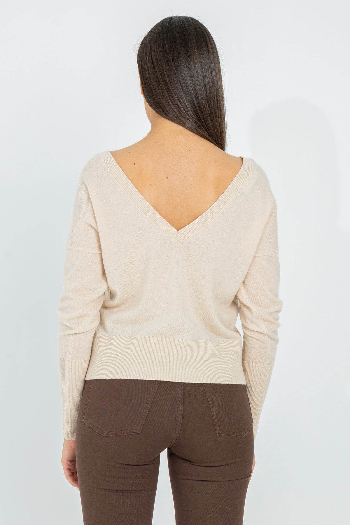 V-neck wool sweater