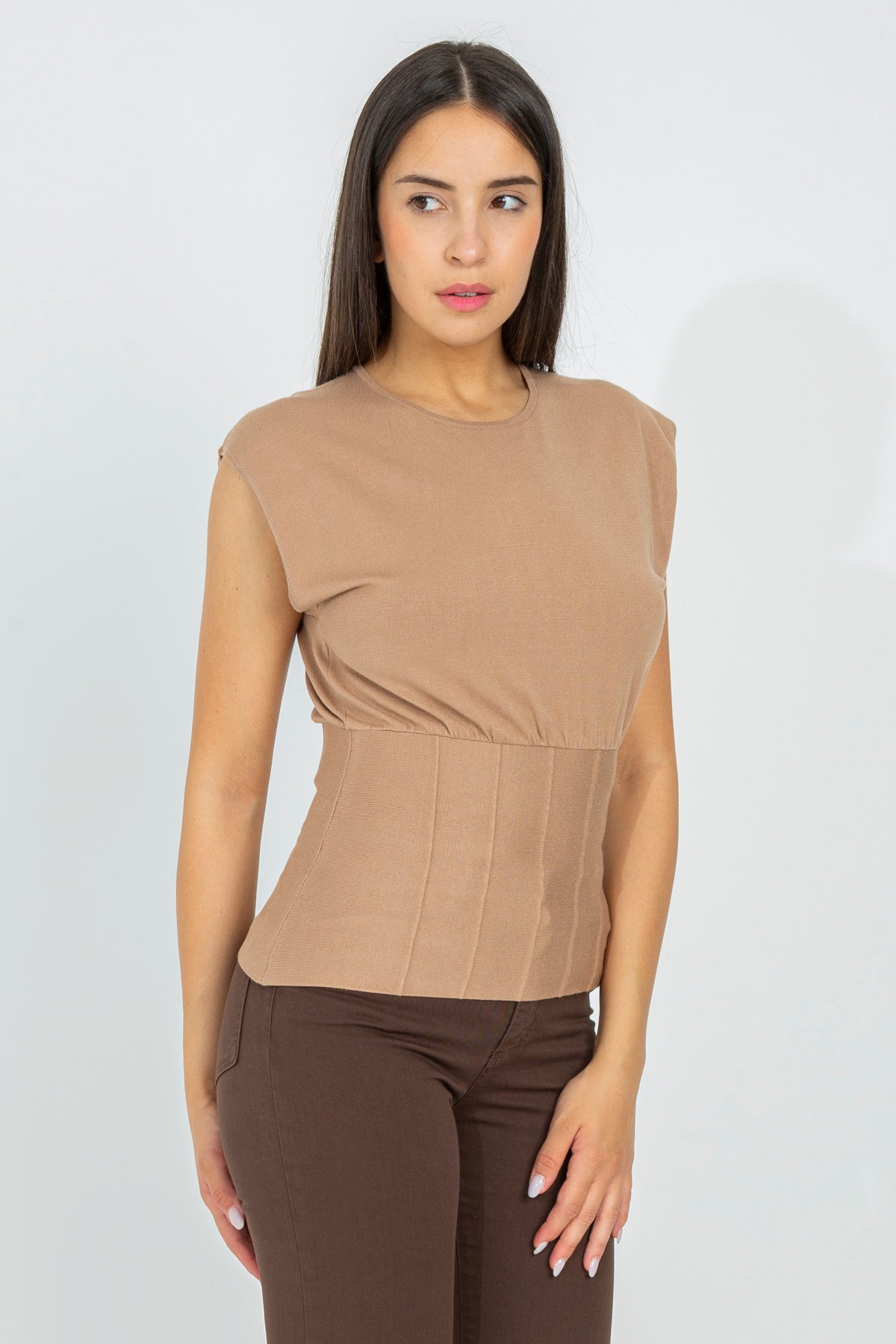 Viscose top in bodice style