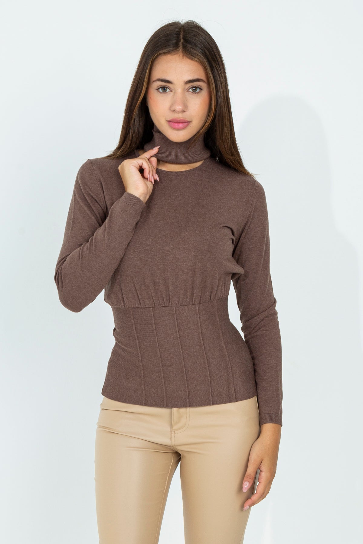 Viscose bodice style sweater