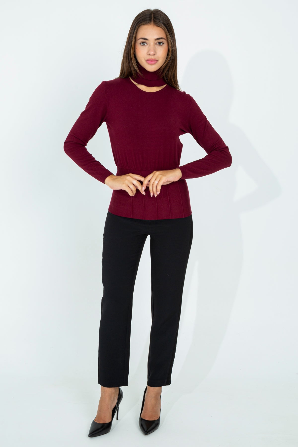 Viscose bodice style sweater