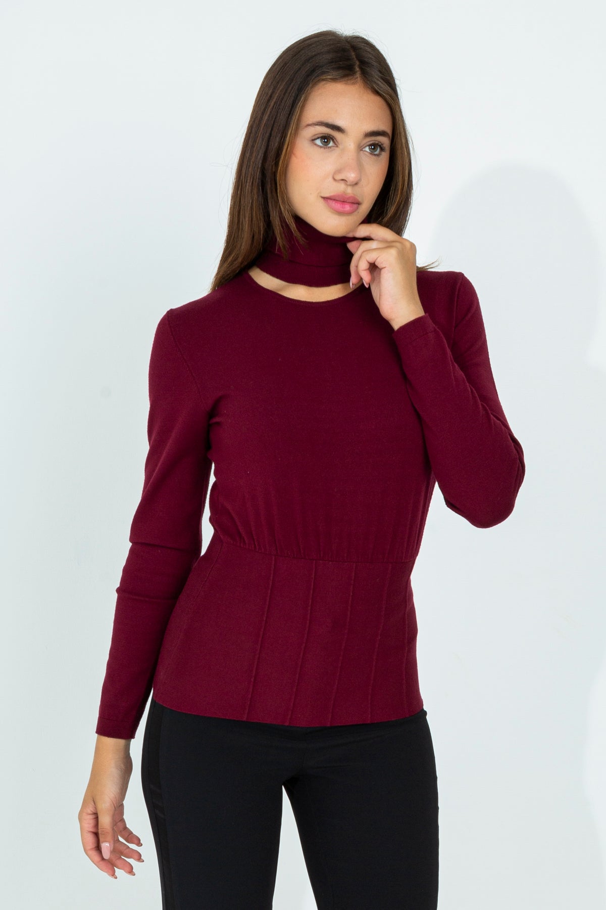 Viscose bodice style sweater