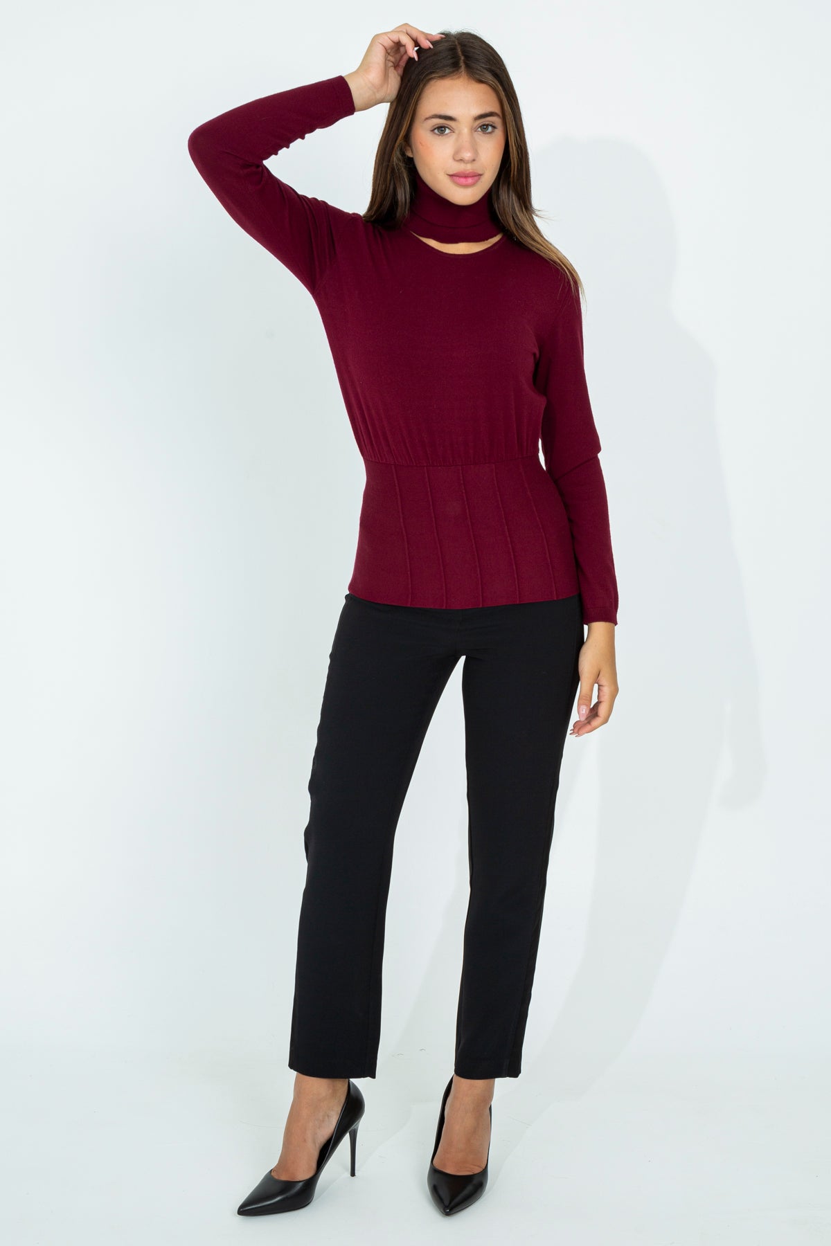 Viscose bodice style sweater