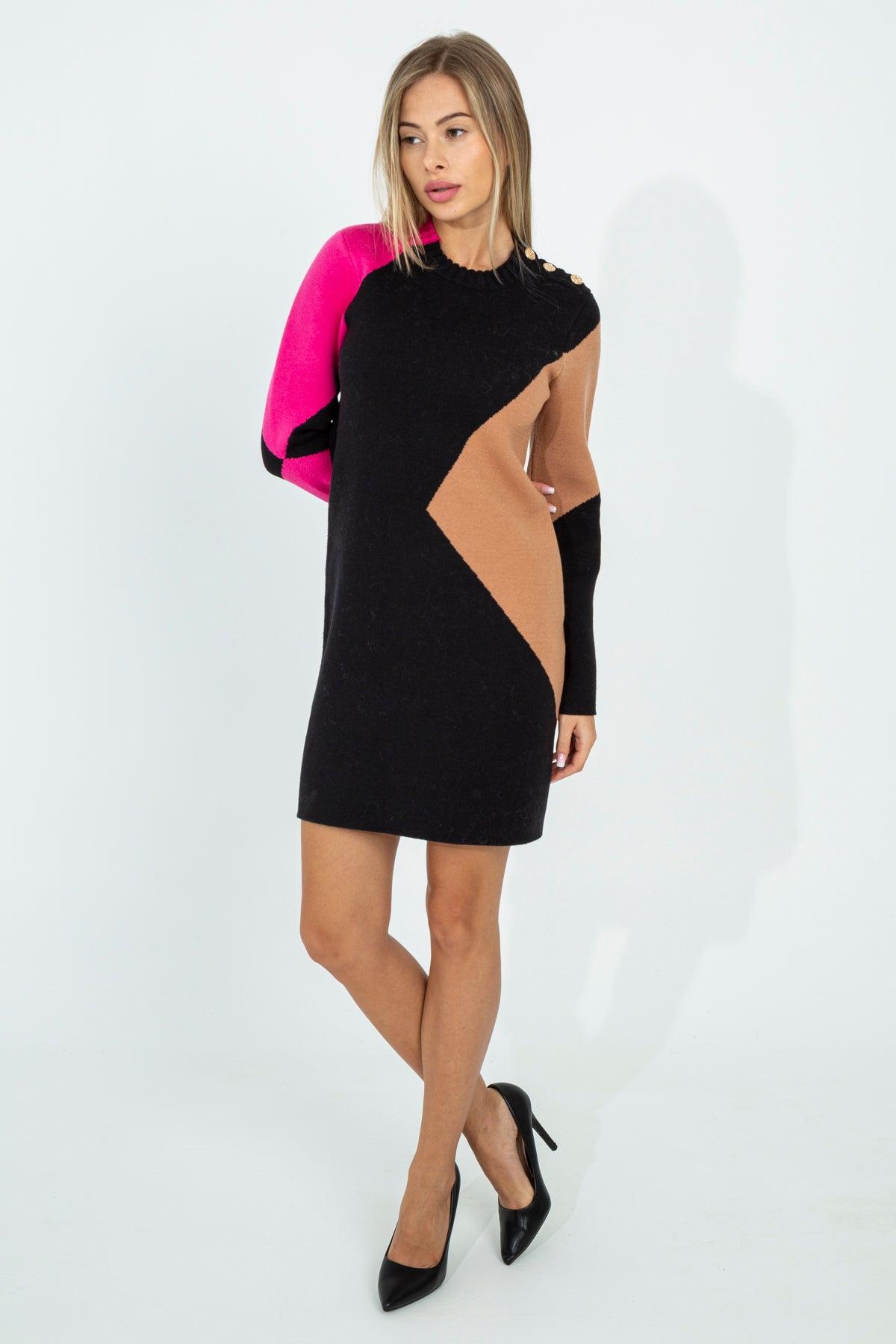 Color Block Knit Dress