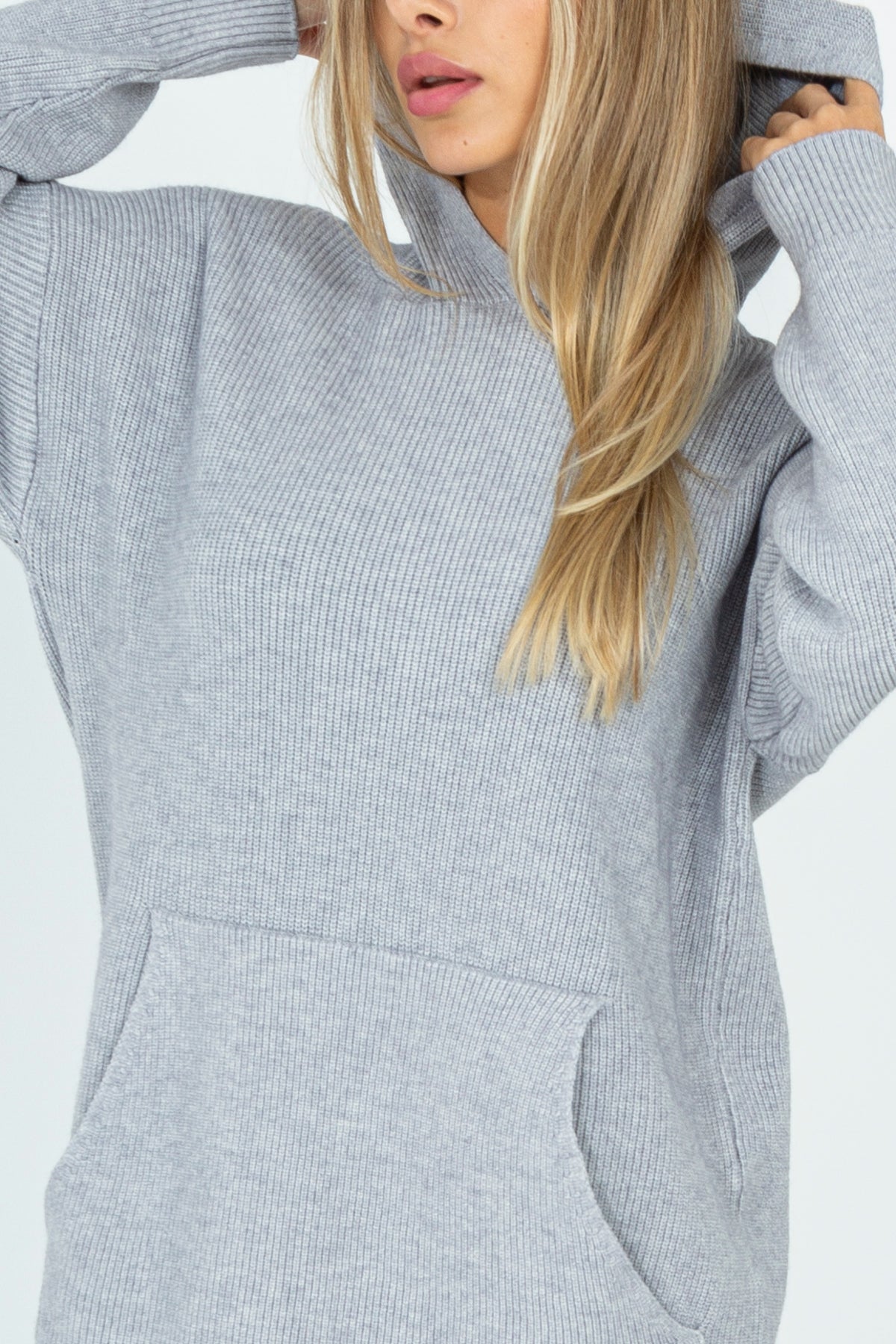 Oversized knitted wool sweater