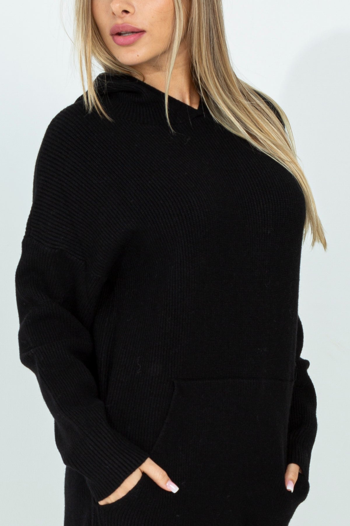 Oversized knitted wool sweater