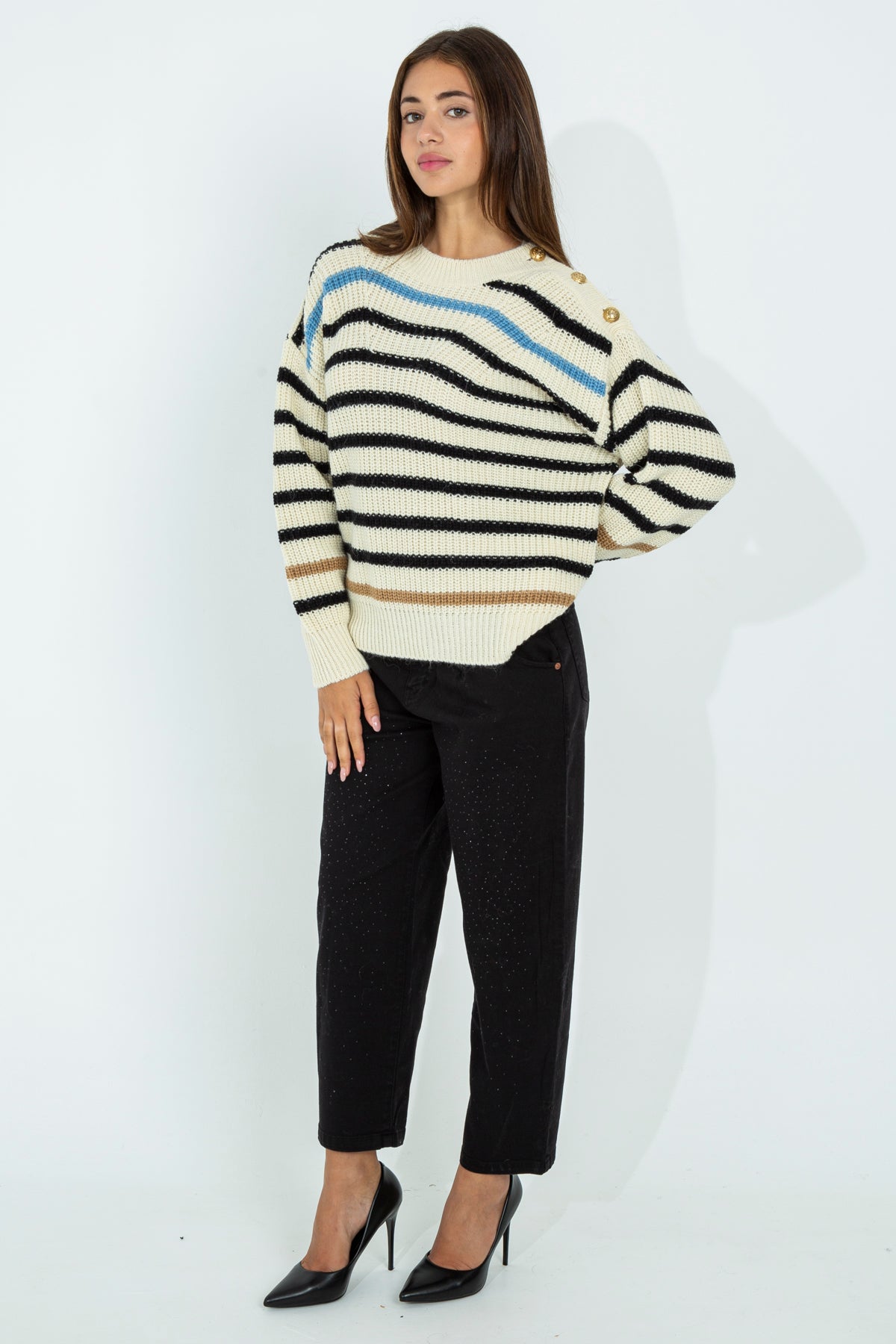 Striped wool sweater