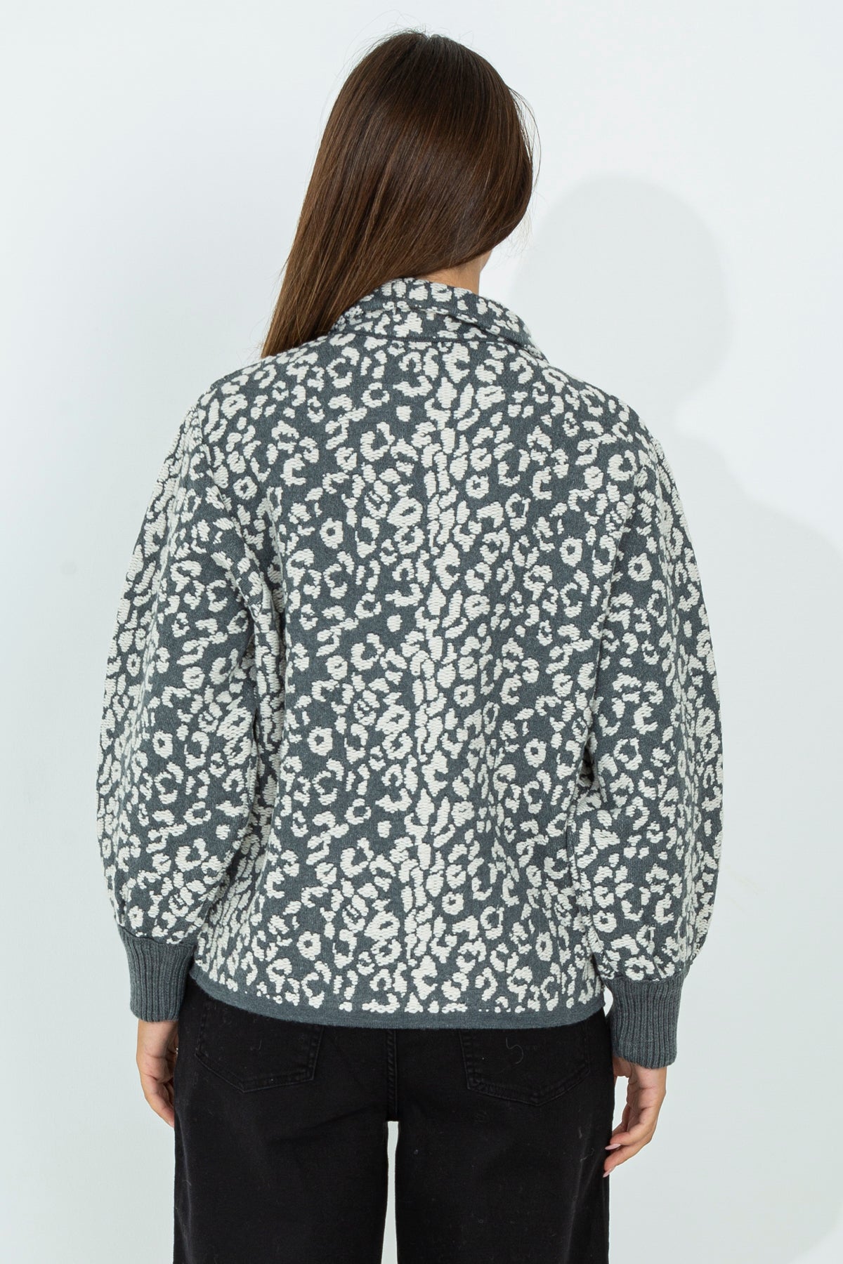 Double-breasted animalier jacket