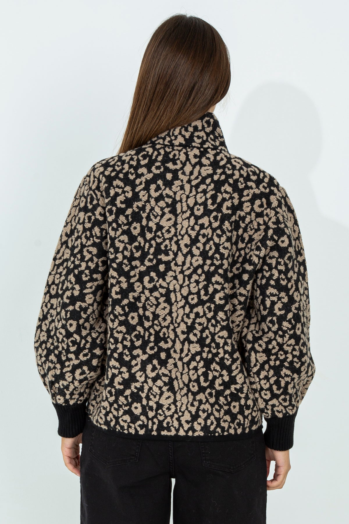 Double-breasted animalier jacket