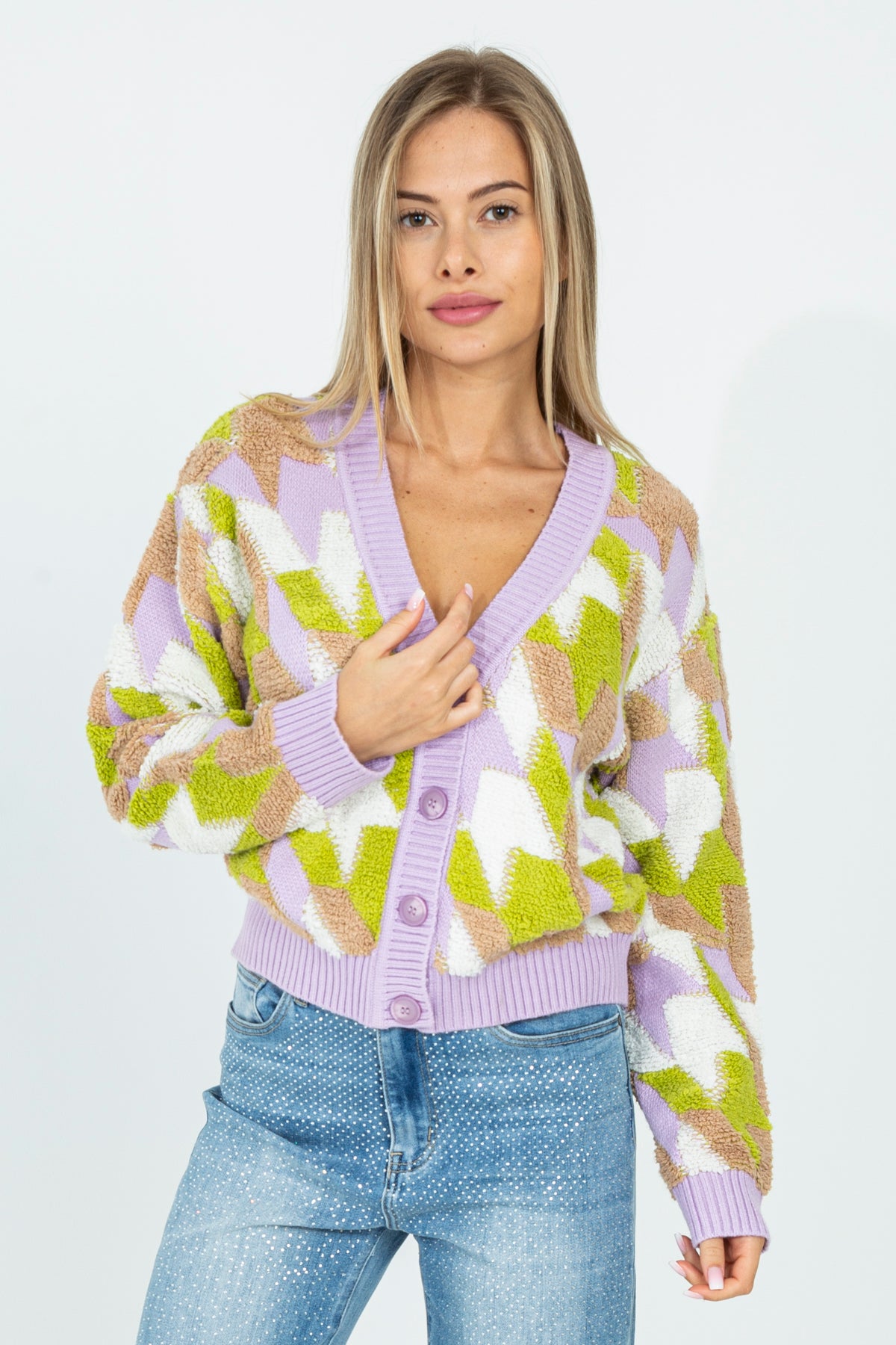 Multi-colored cardigan