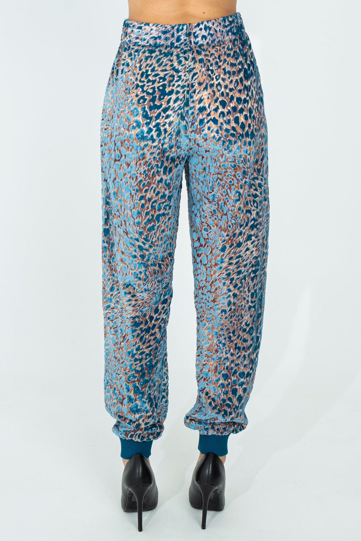 Chenille animalier trousers