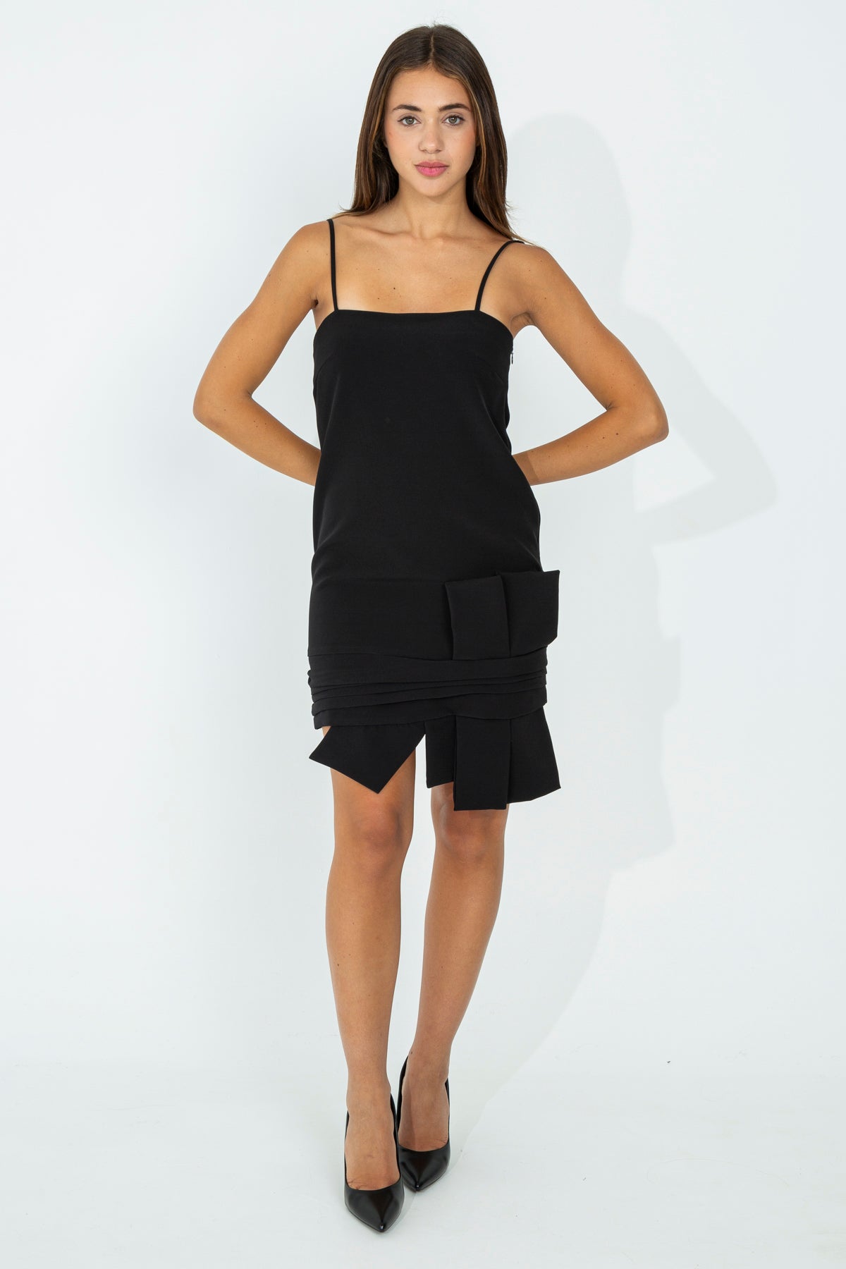 Sheath dress with bottom detail