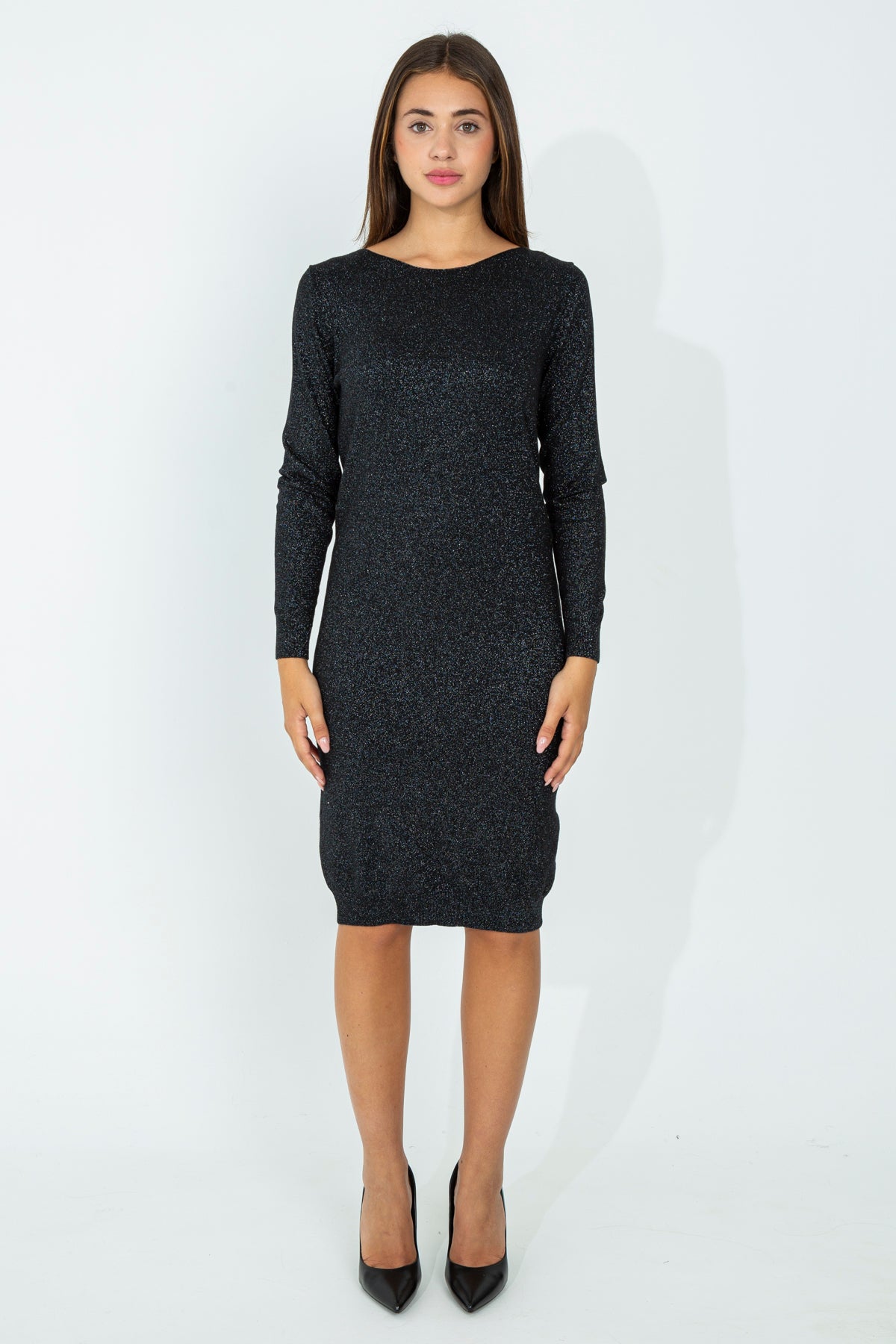 Lurex jersey dress