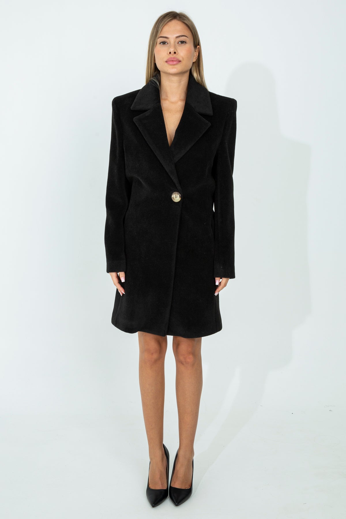 Single breasted midi coat