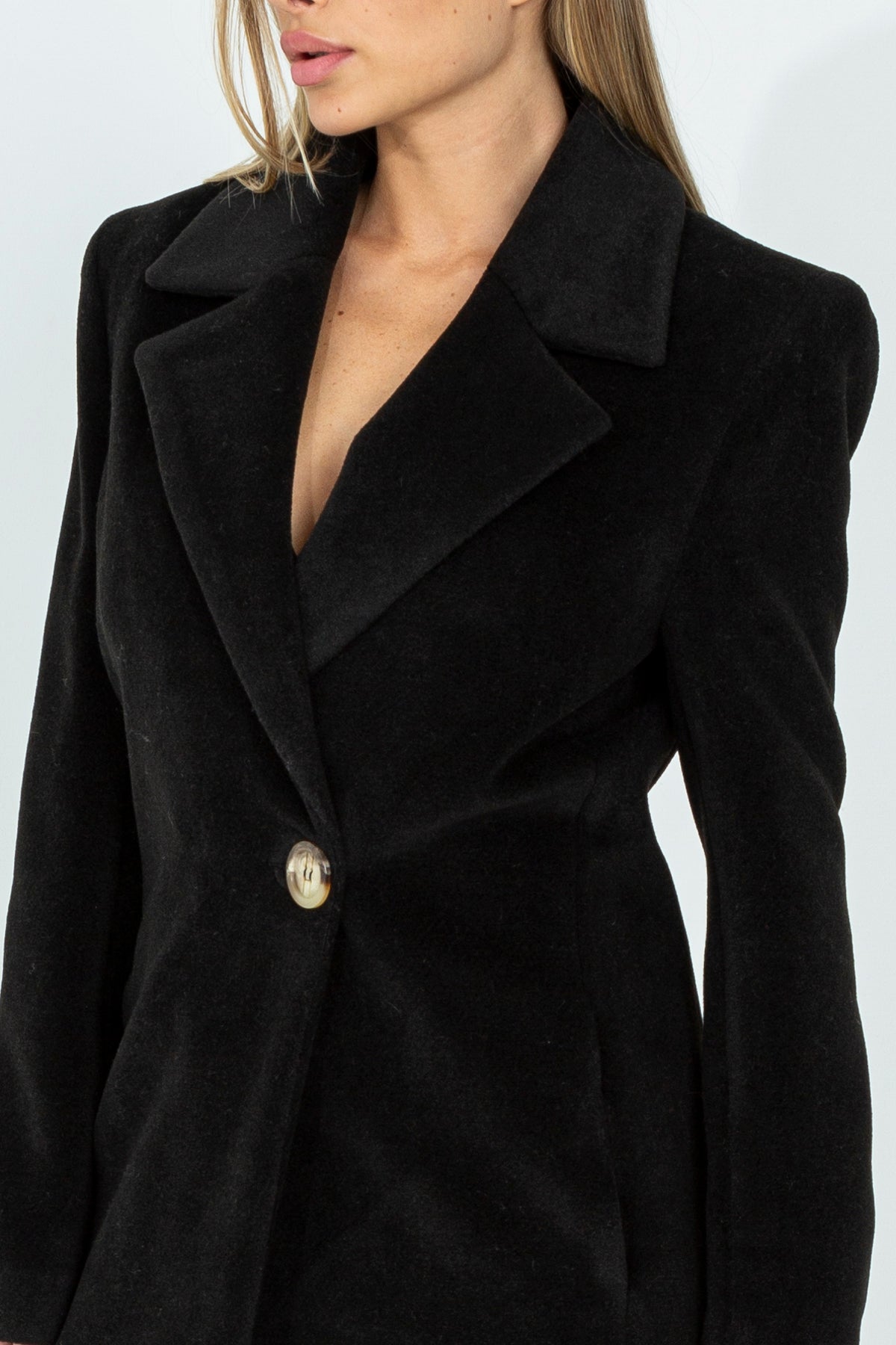 Single breasted midi coat