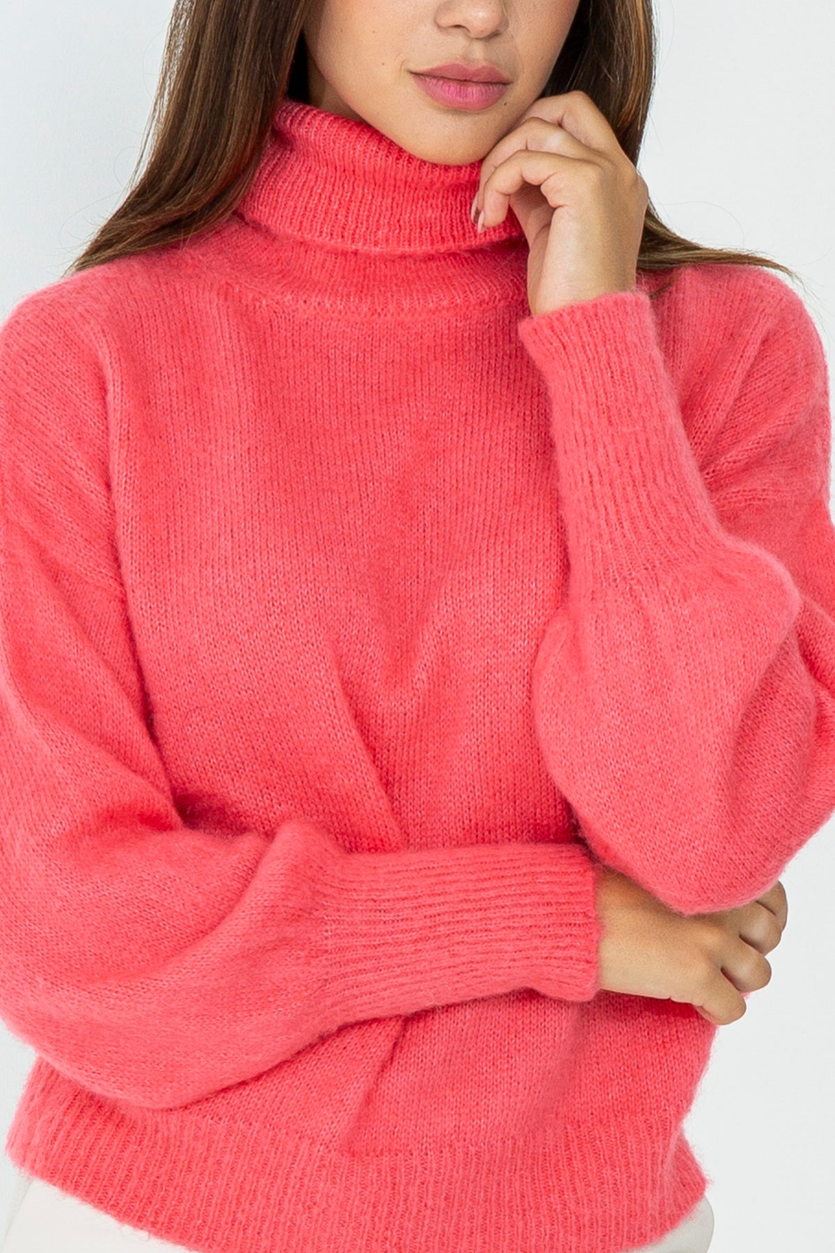 Mohair turtleneck sweater