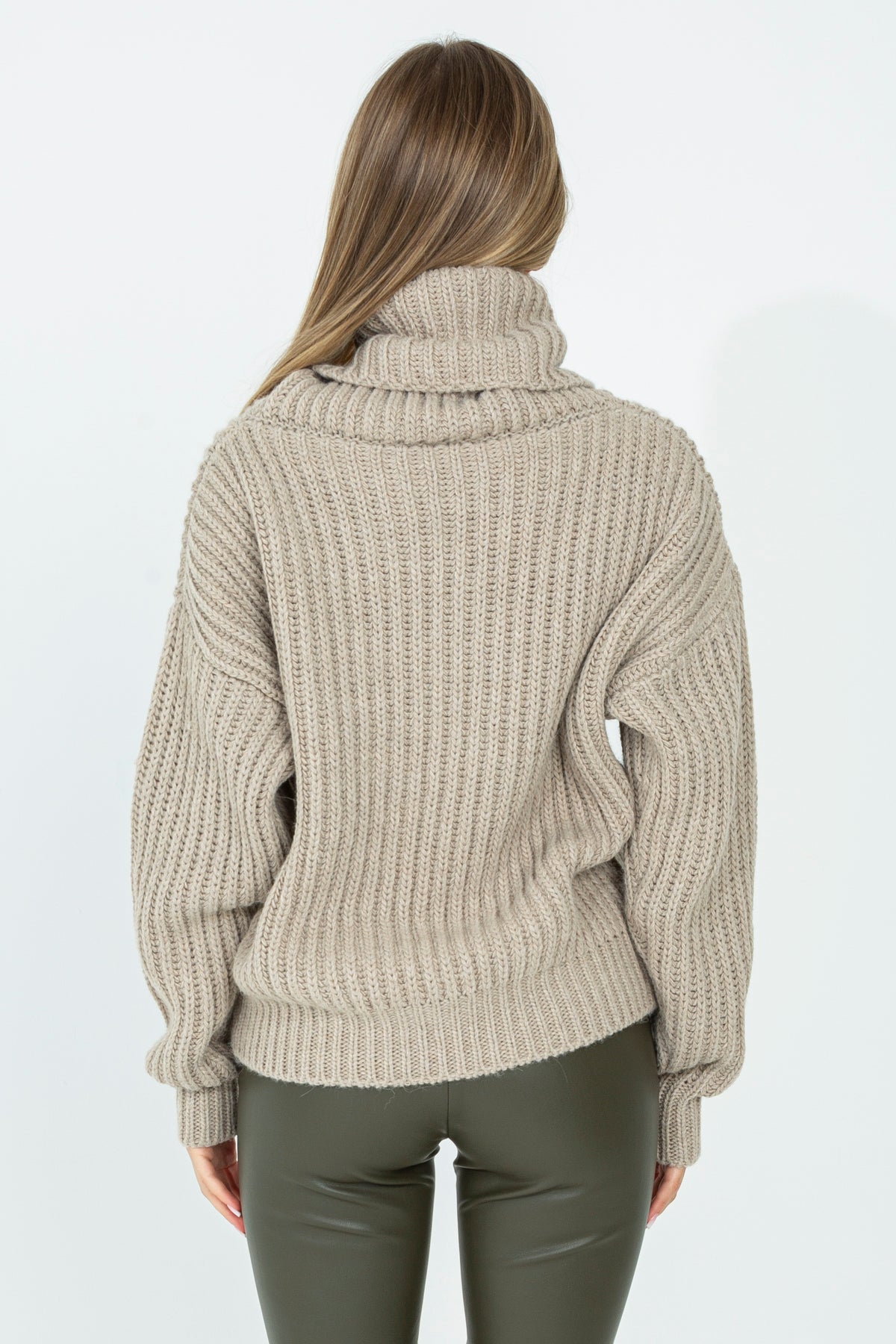 Solid color wool sweater