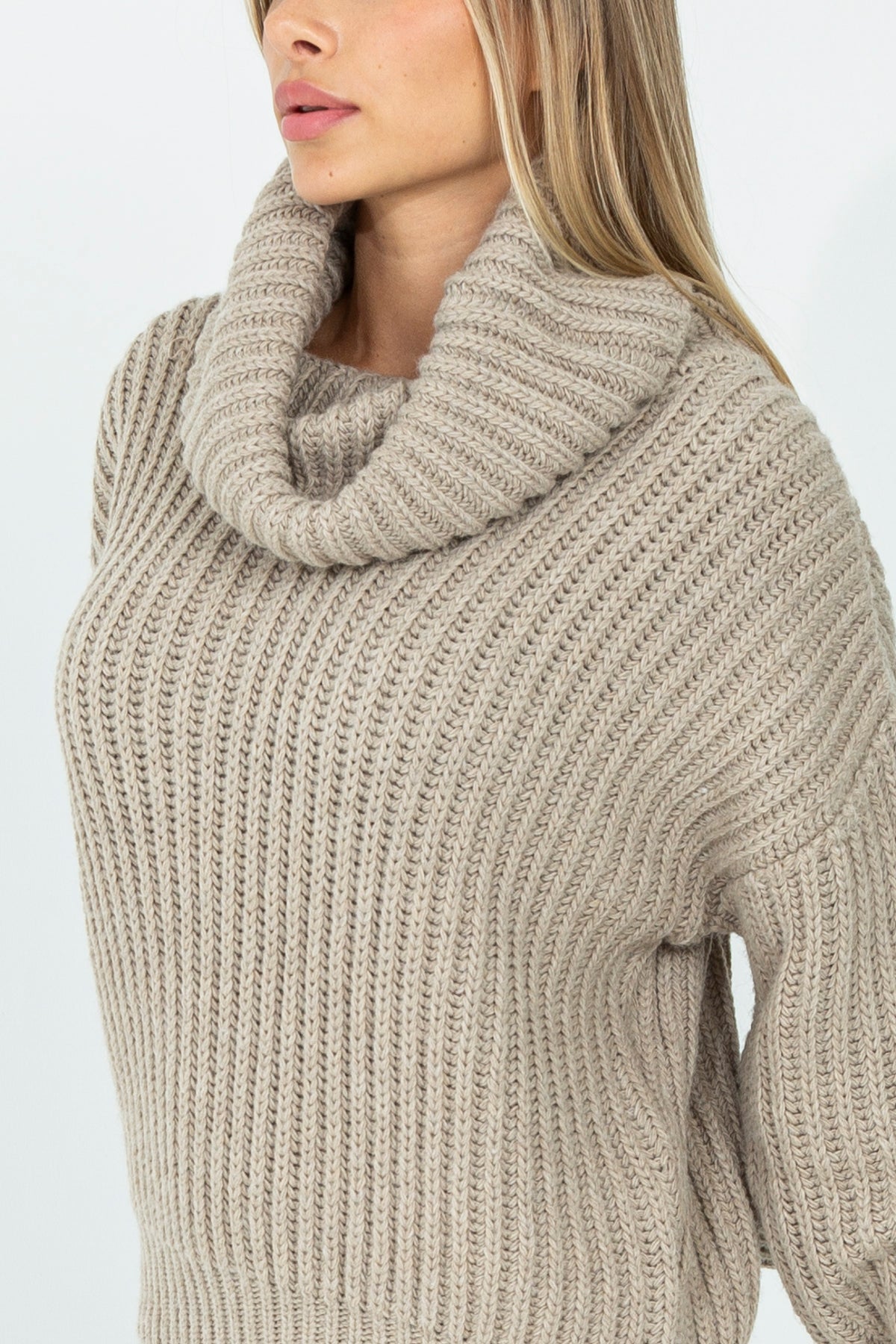 Solid color wool sweater