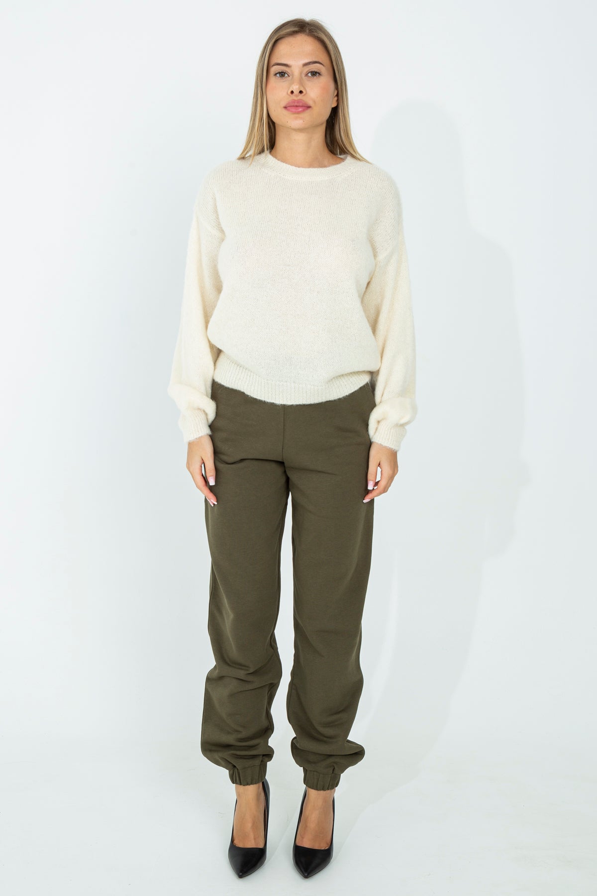 Mohair crew neck sweater