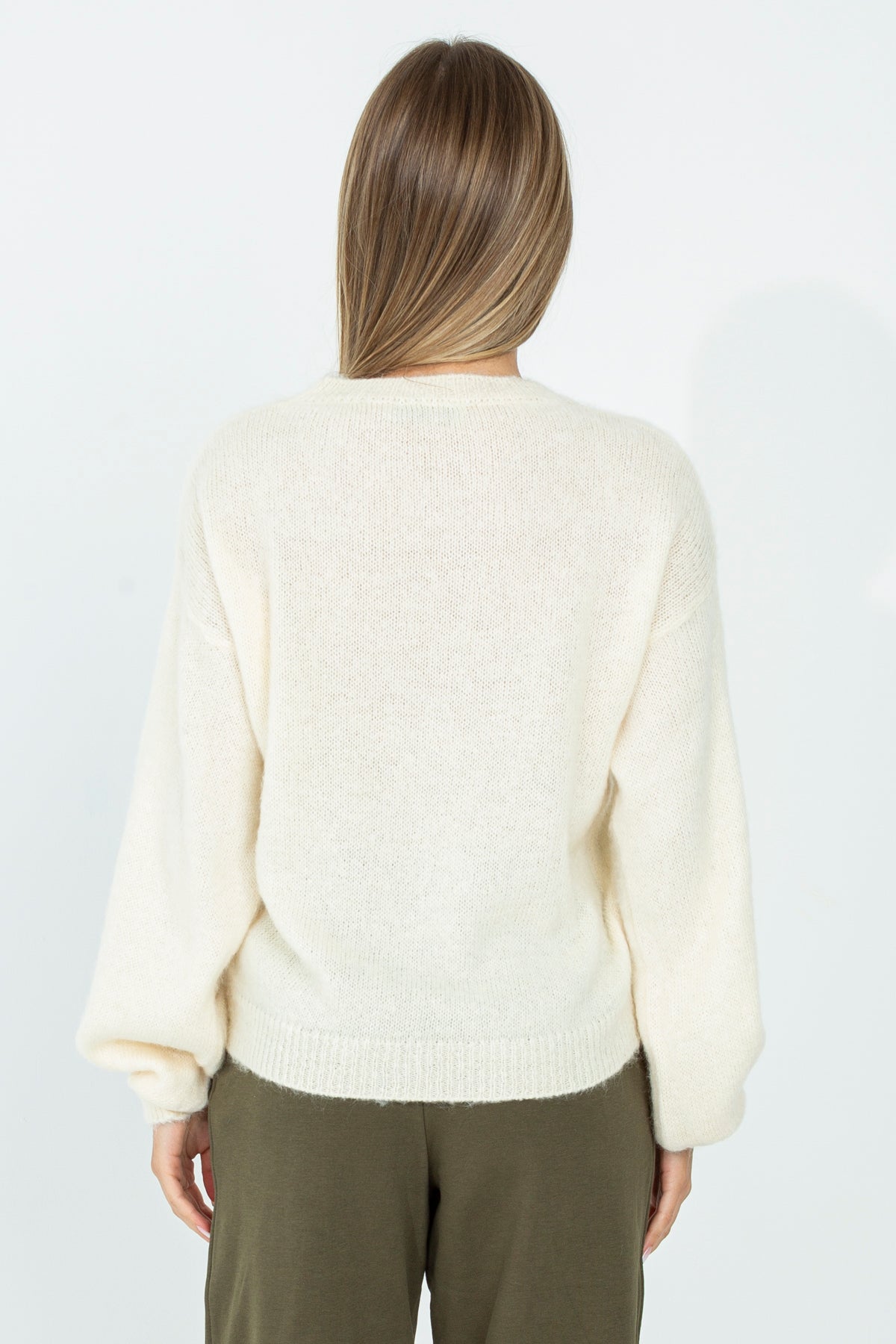 Mohair crew neck sweater