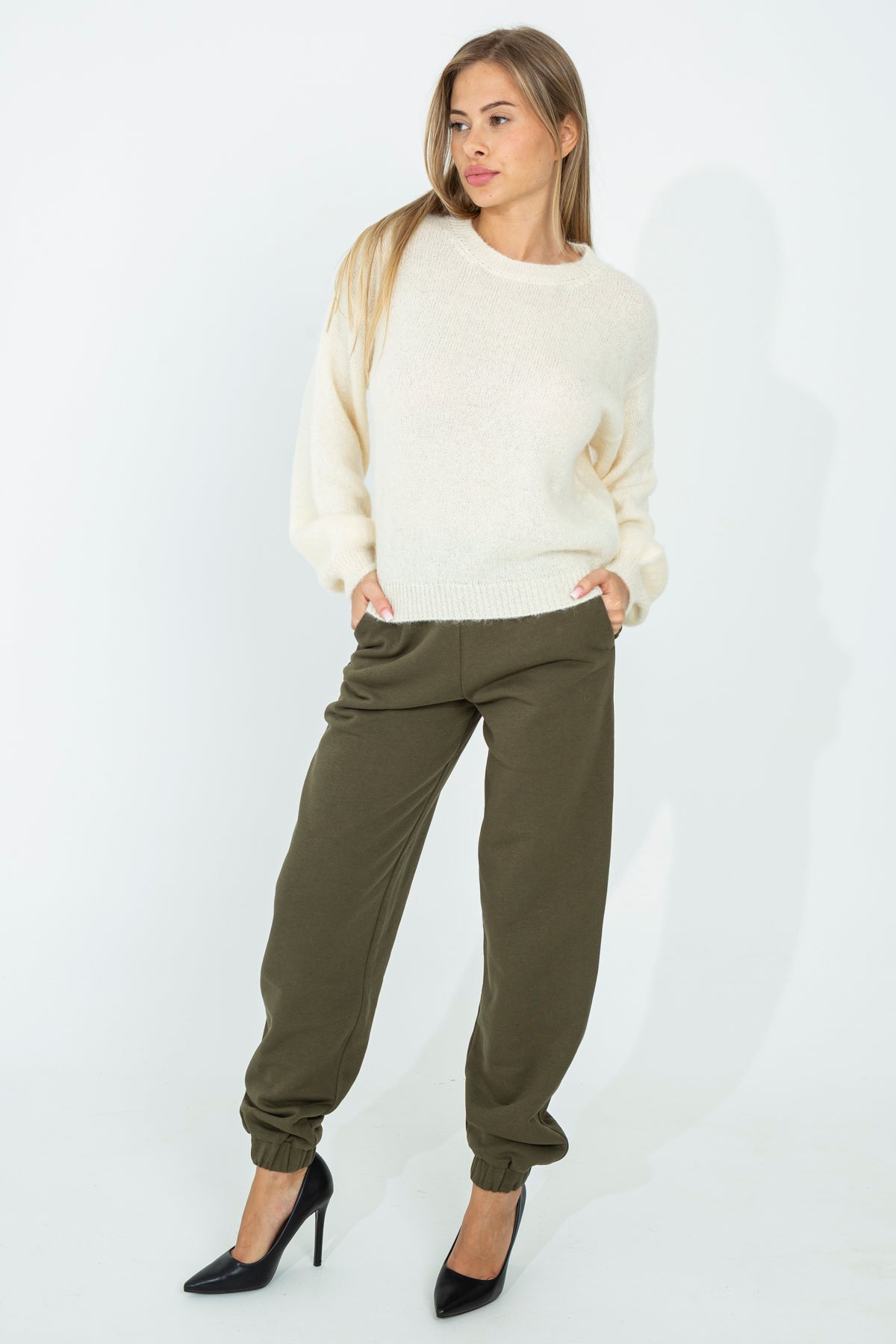 Mohair crew neck sweater