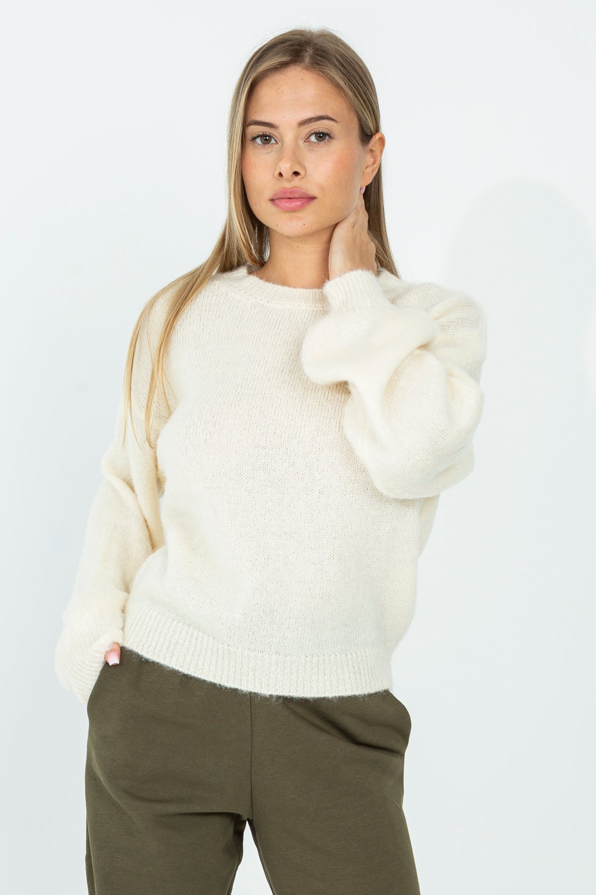 Mohair crew neck sweater