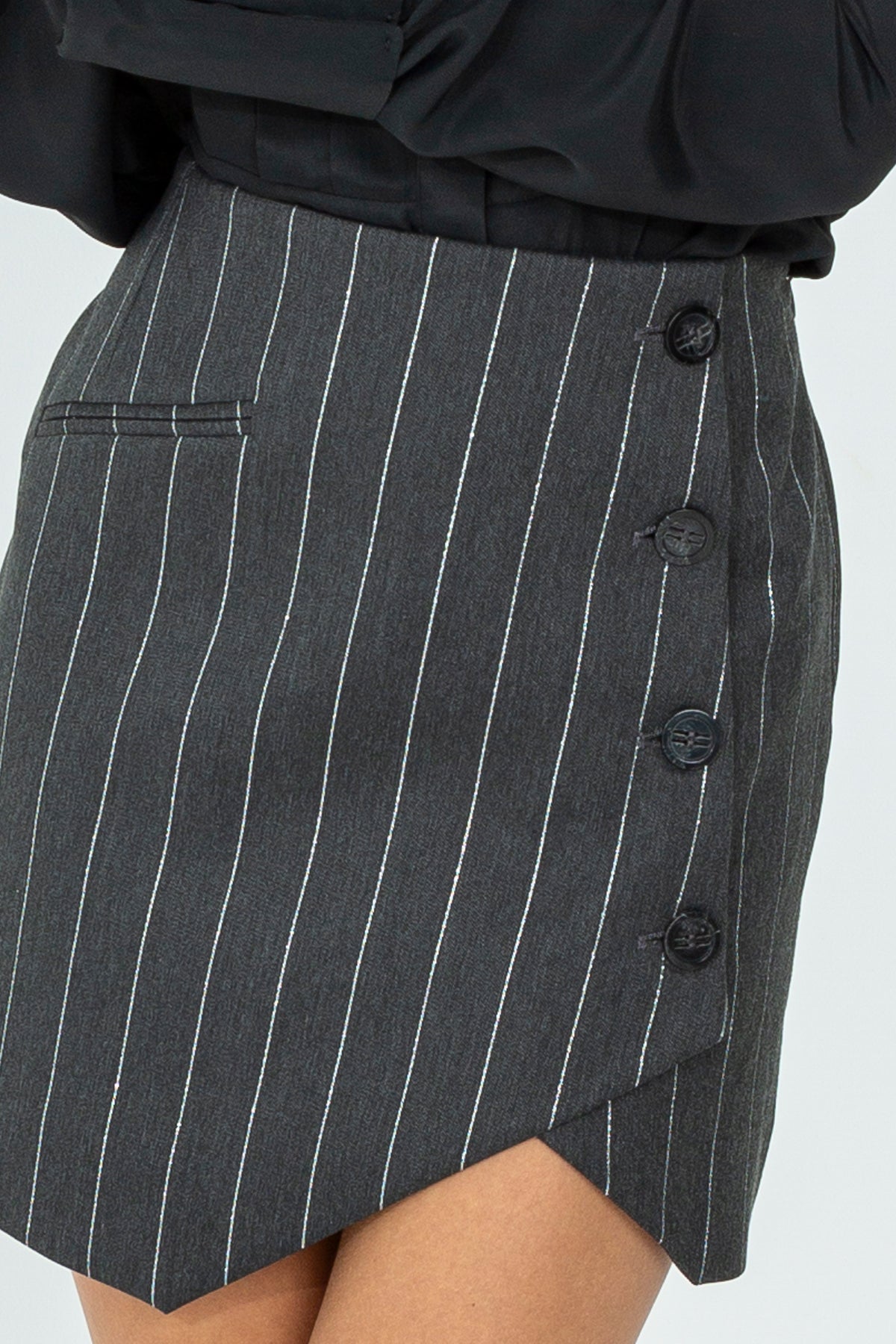 Pinstripe mini skirt