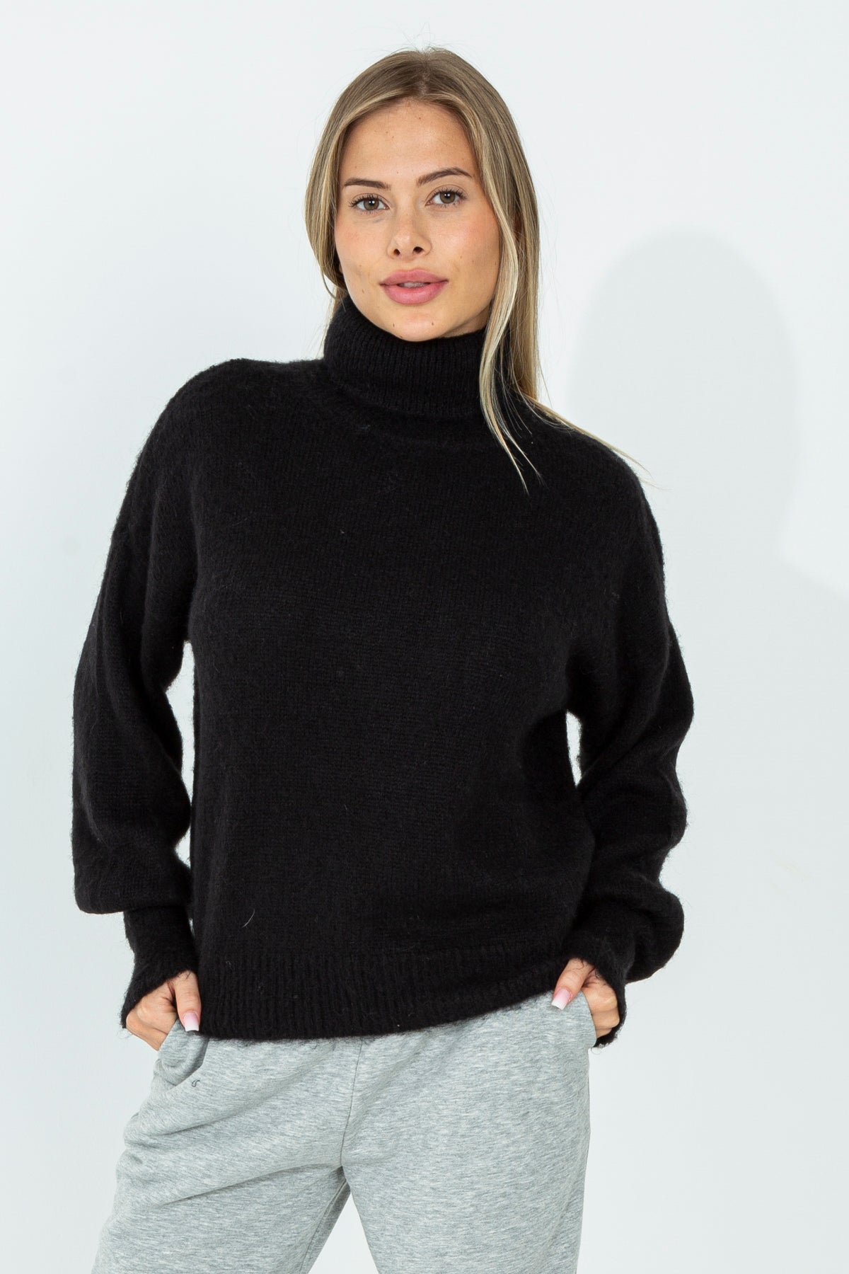 Mohair turtleneck sweater