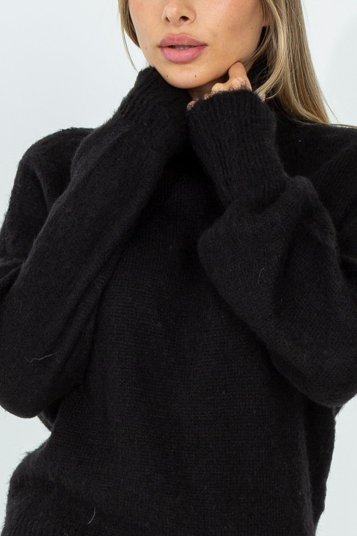 Mohair turtleneck sweater