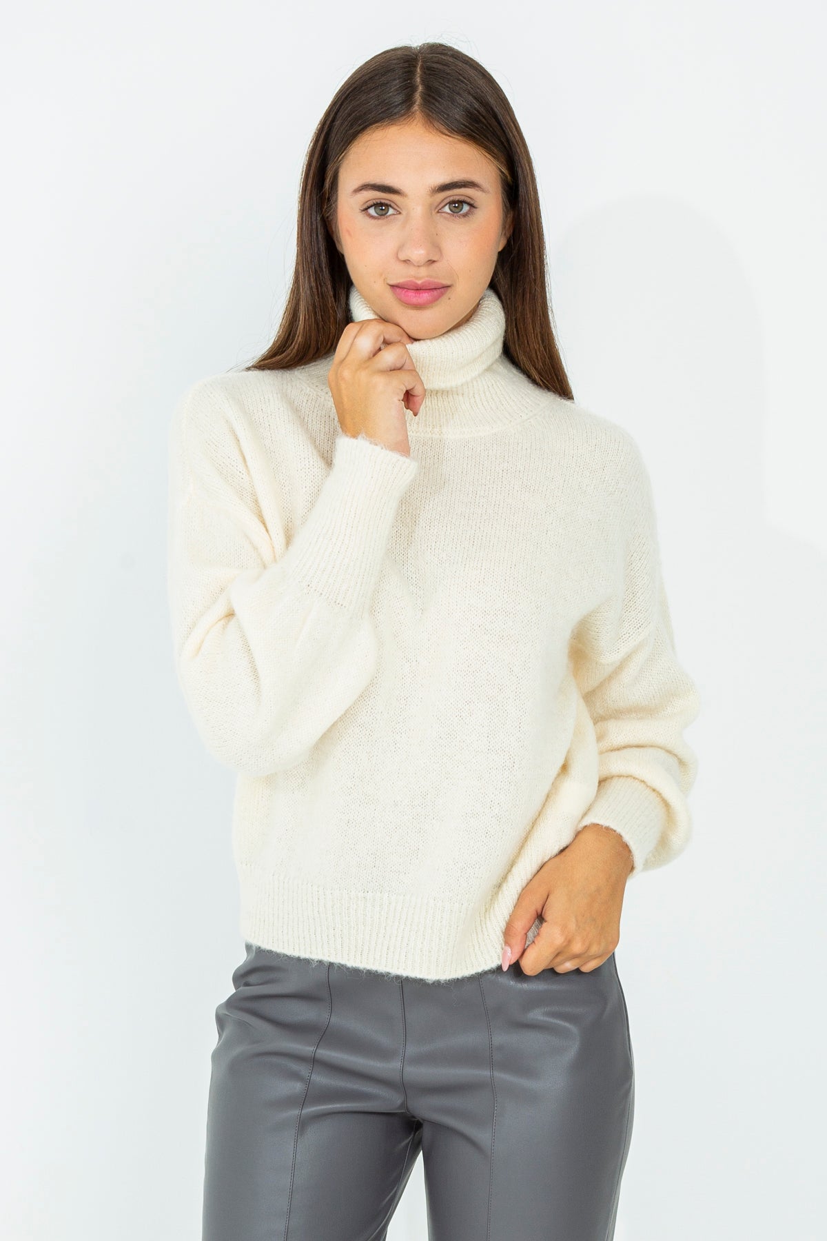 Mohair turtleneck sweater