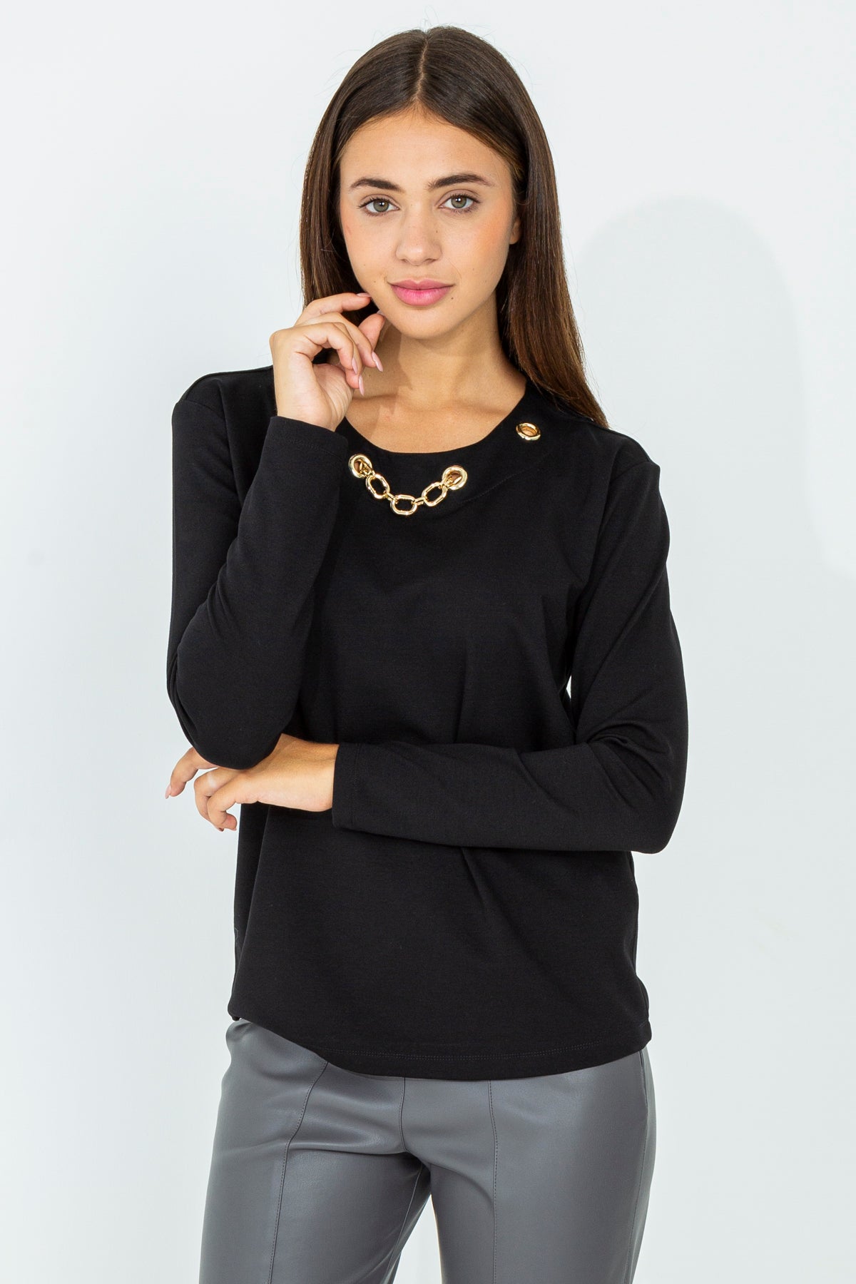 Chain detail sweater