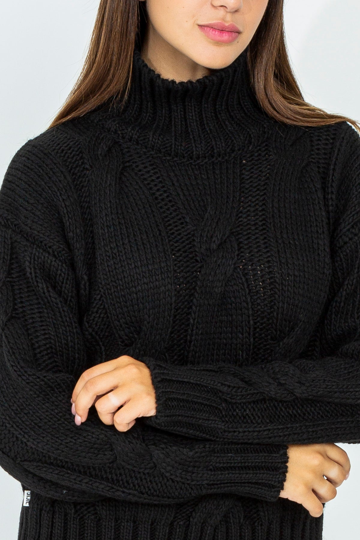 High neck wool sweater