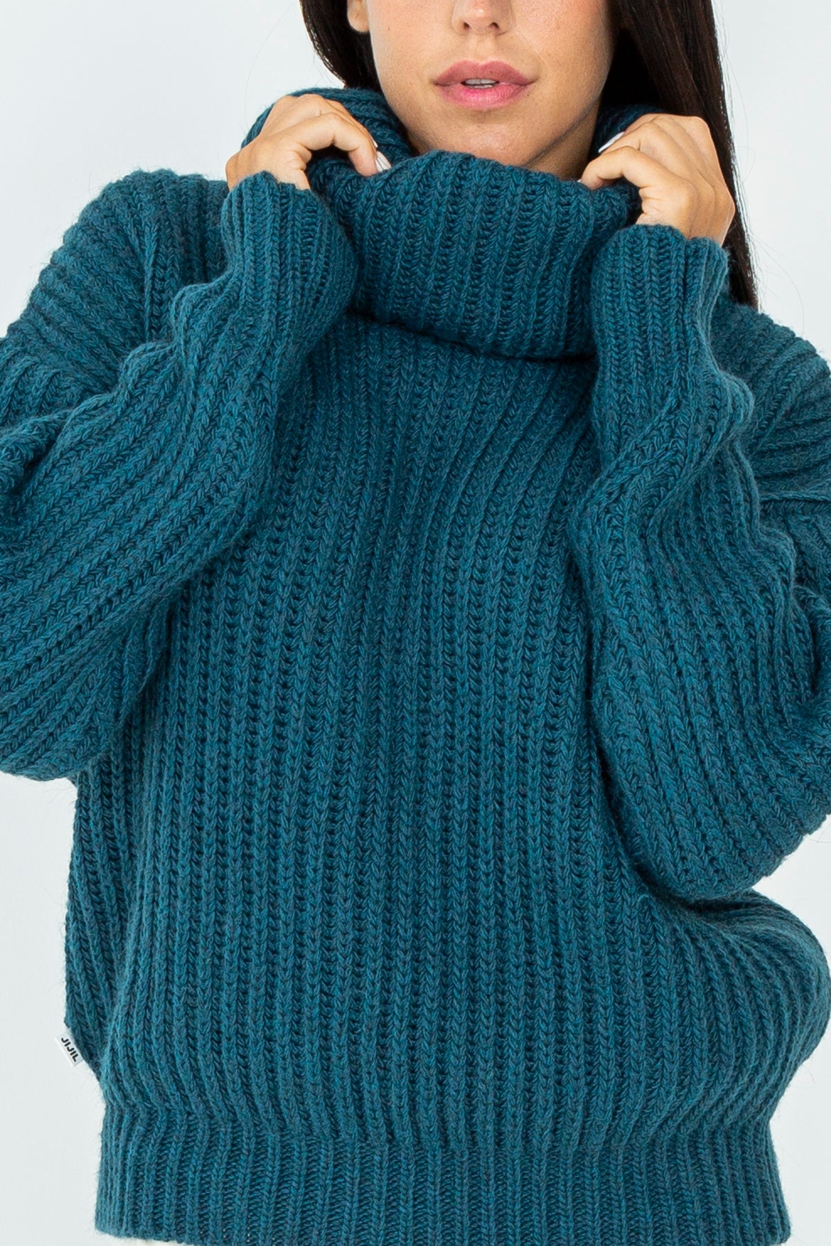 Solid color wool sweater