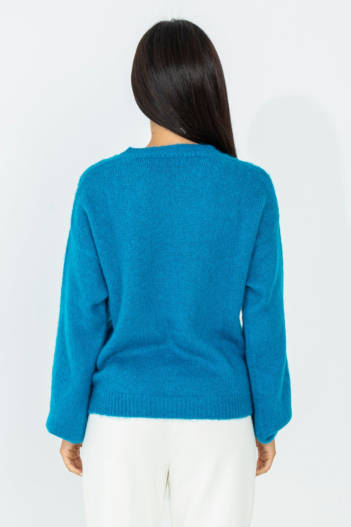 Mohair crew neck sweater