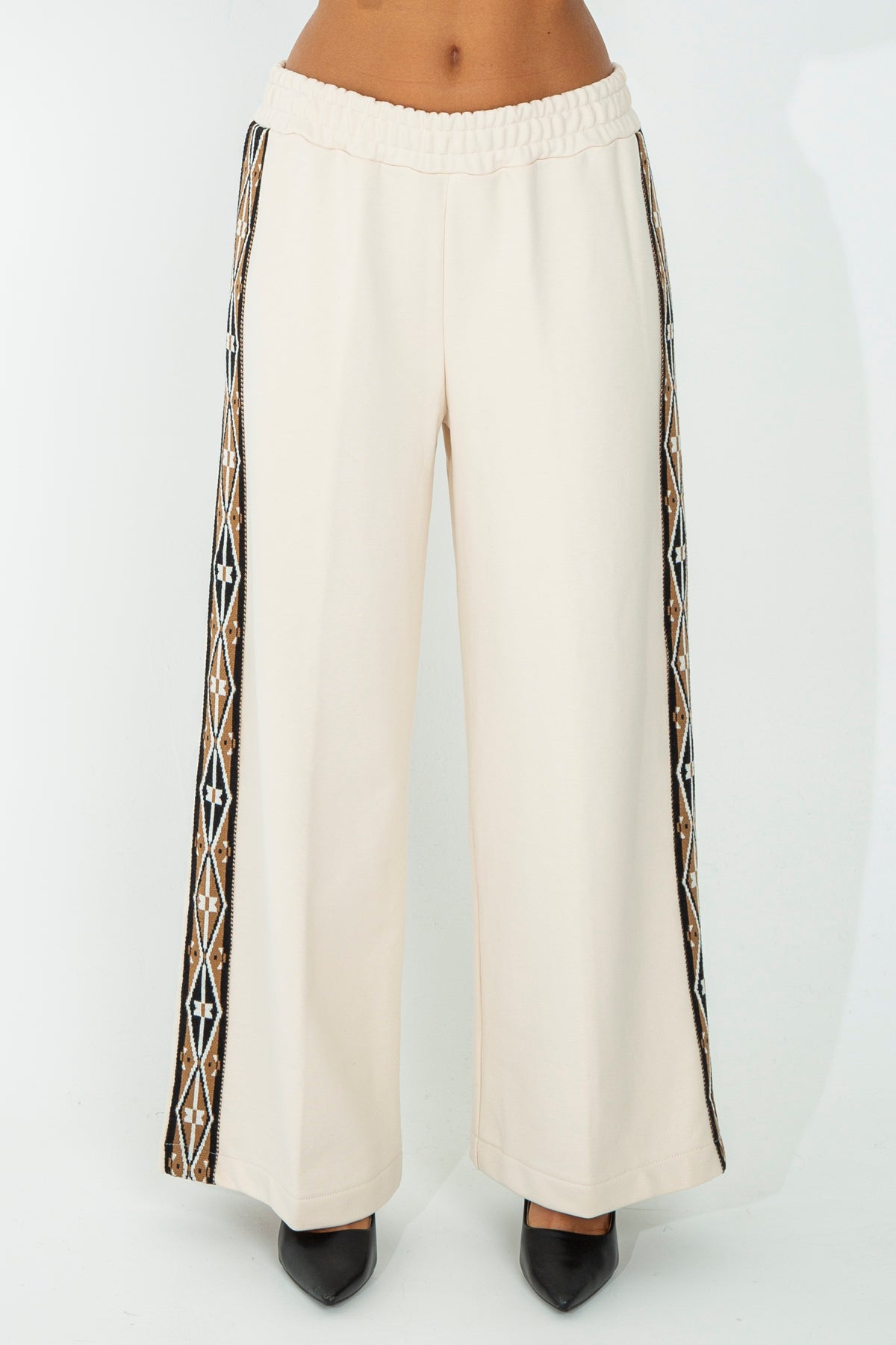 Palazzo tracksuit trousers with Aztec profile