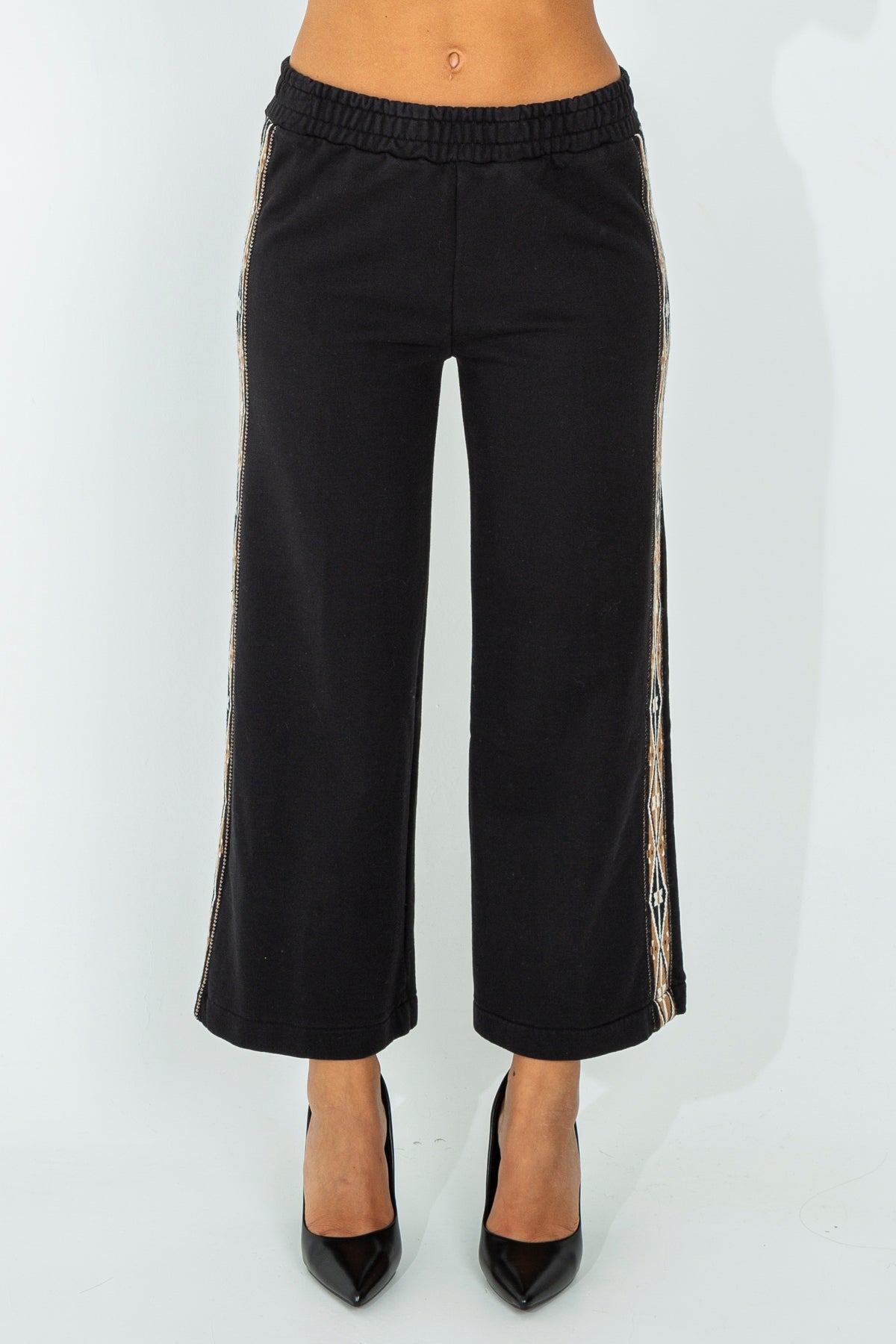 Palazzo tracksuit trousers with Aztec profile