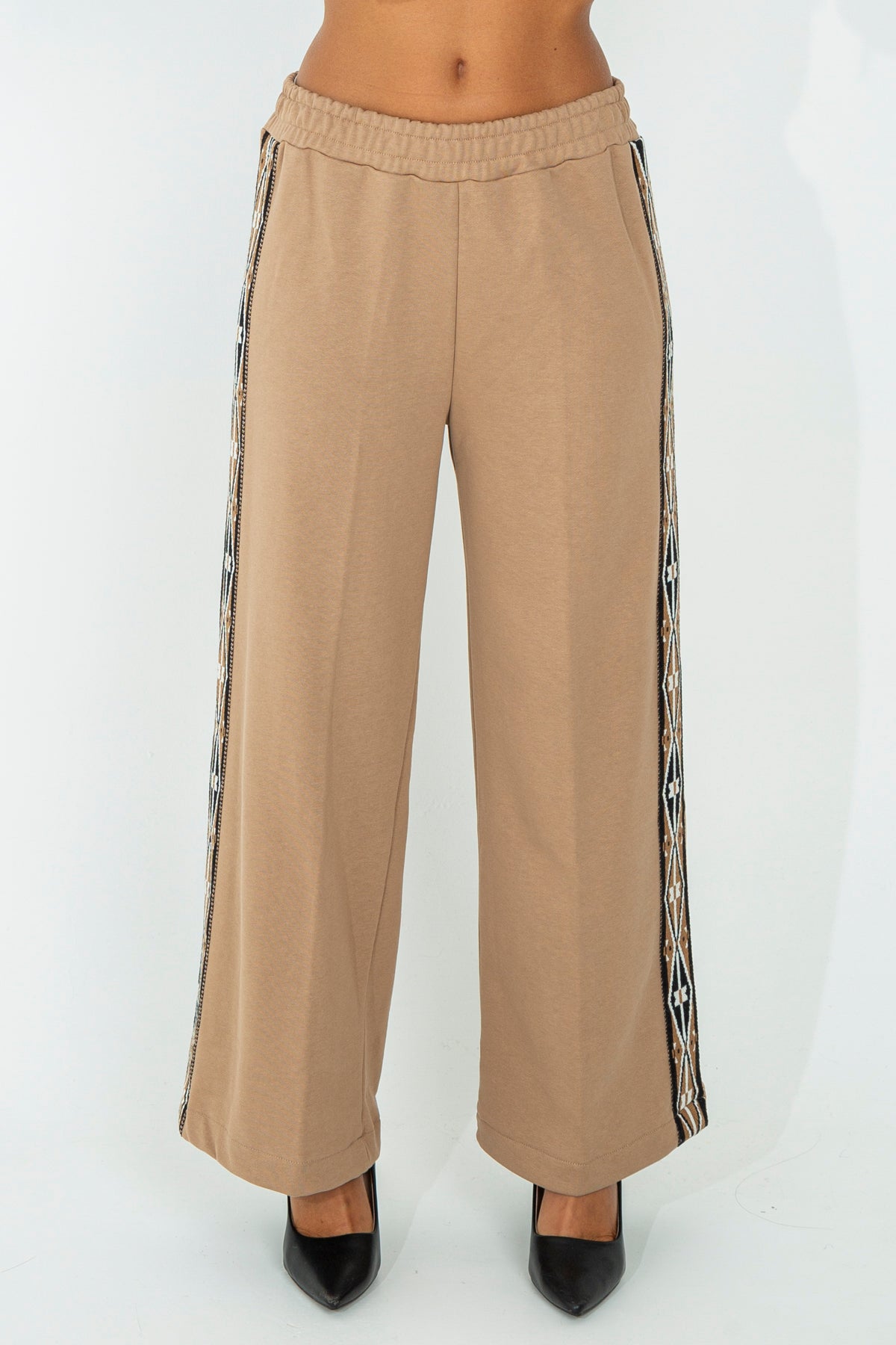 Palazzo tracksuit trousers with Aztec profile