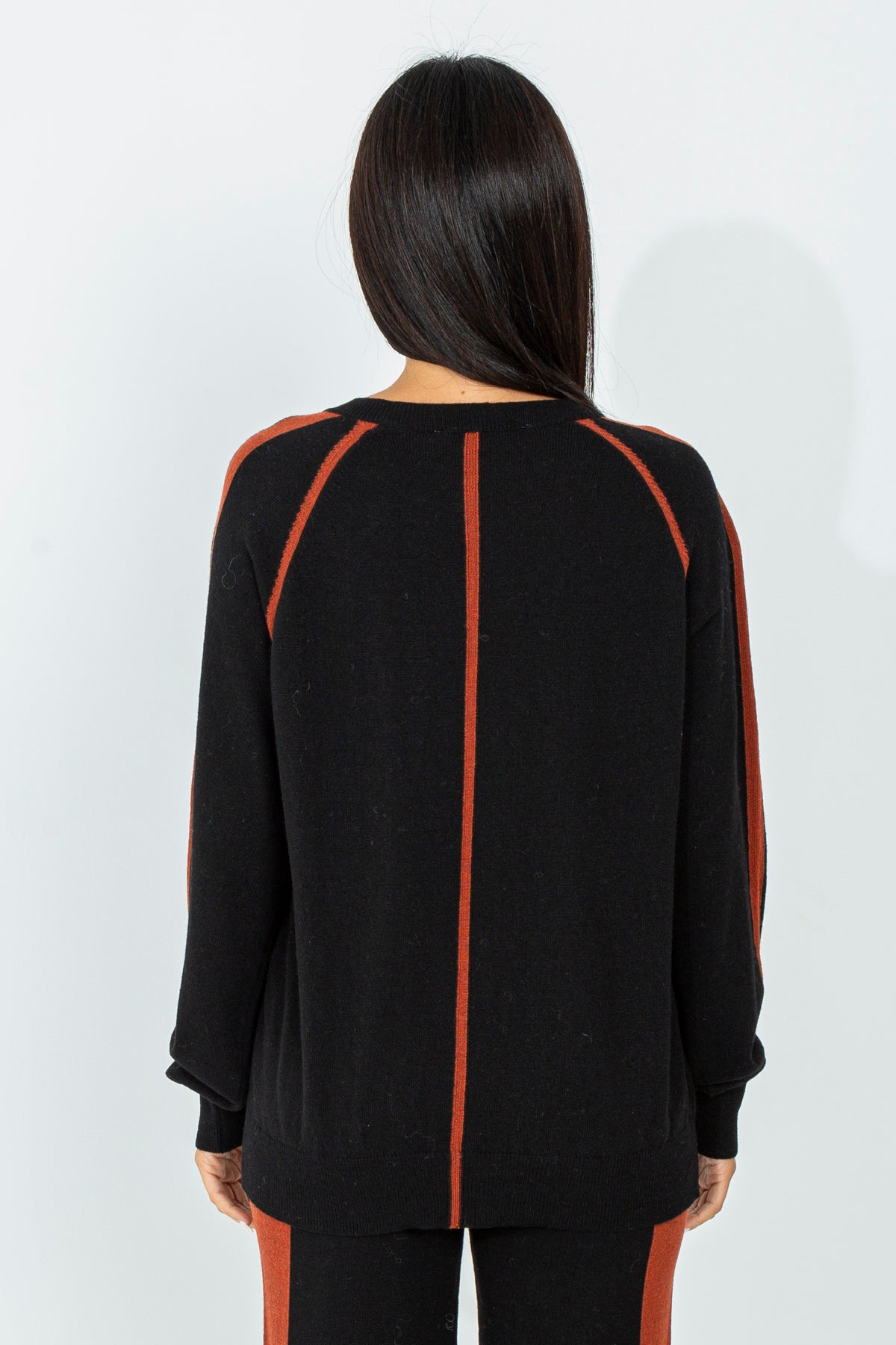 Maglia girocollo in misto cashmere