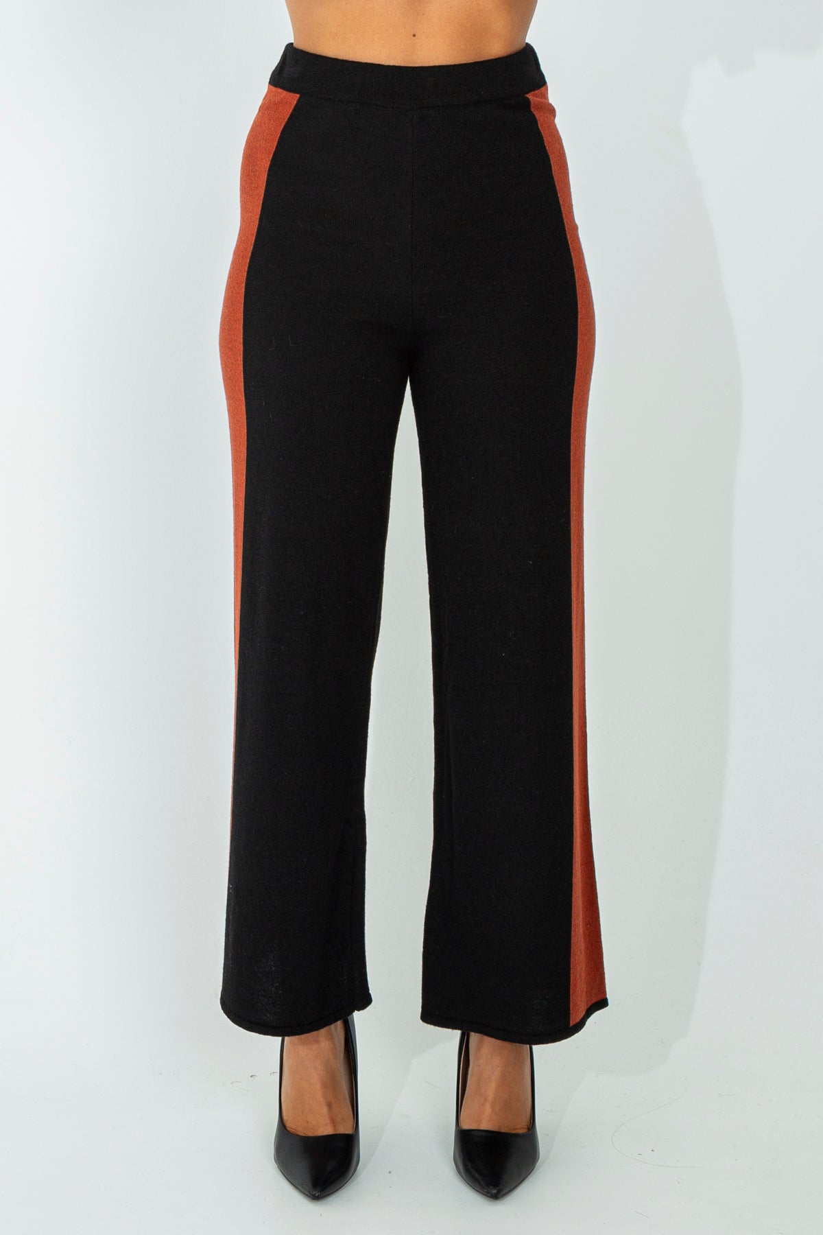 Wool blend palazzo trousers