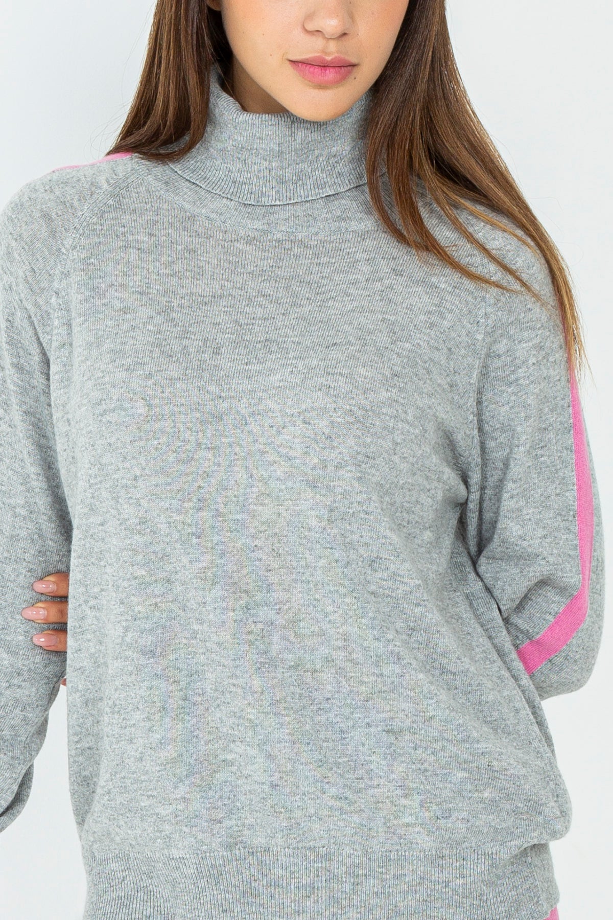 Maglia collo alto in misto cashmere